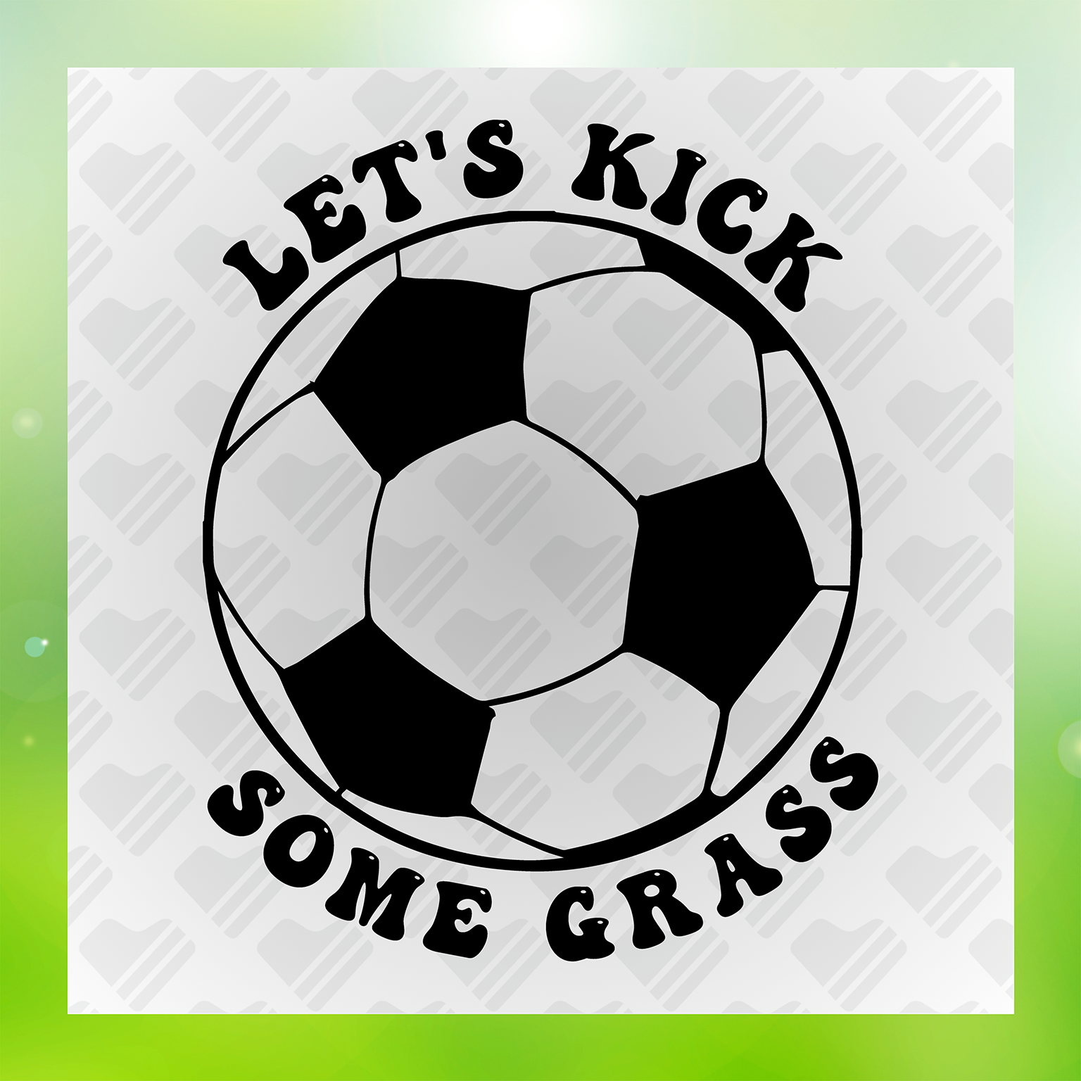 Soccer Let's Kick Some Grass Transfer