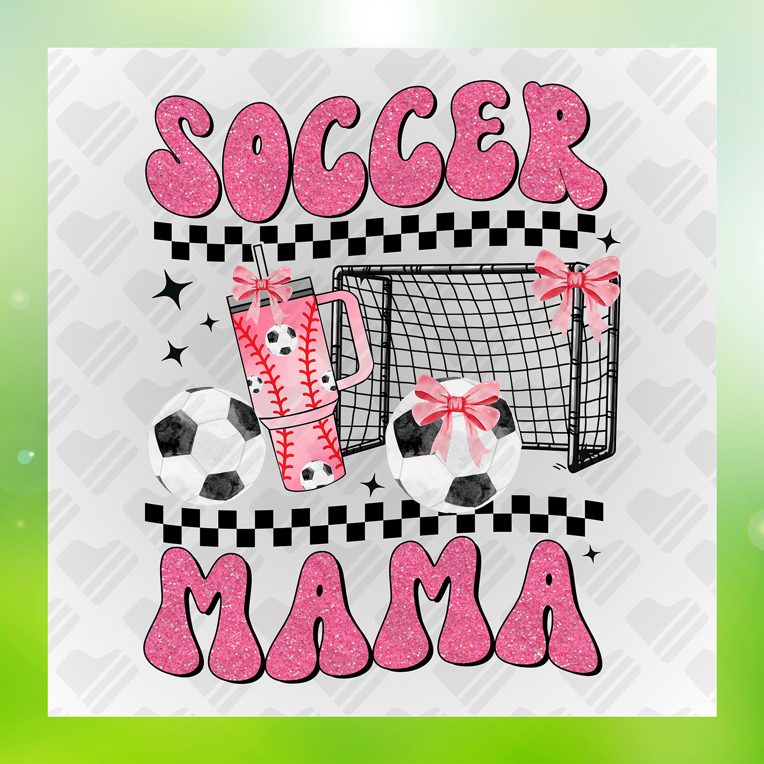 Pink Passion Soccer Transfer