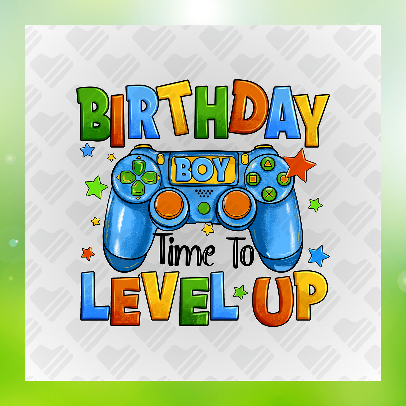 Birthday Boy Time To Level Up Transfer