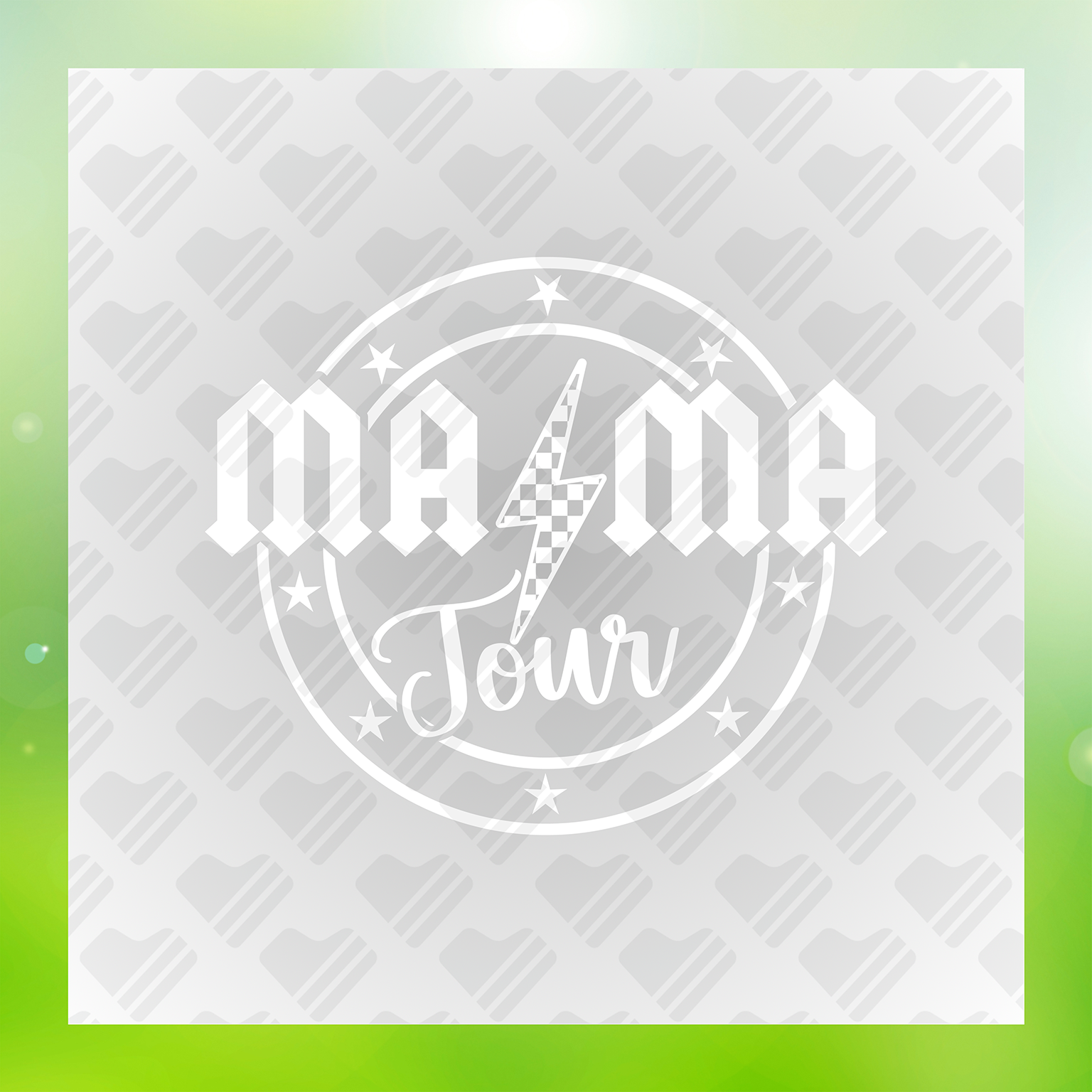 Mama Tour In White Transfer