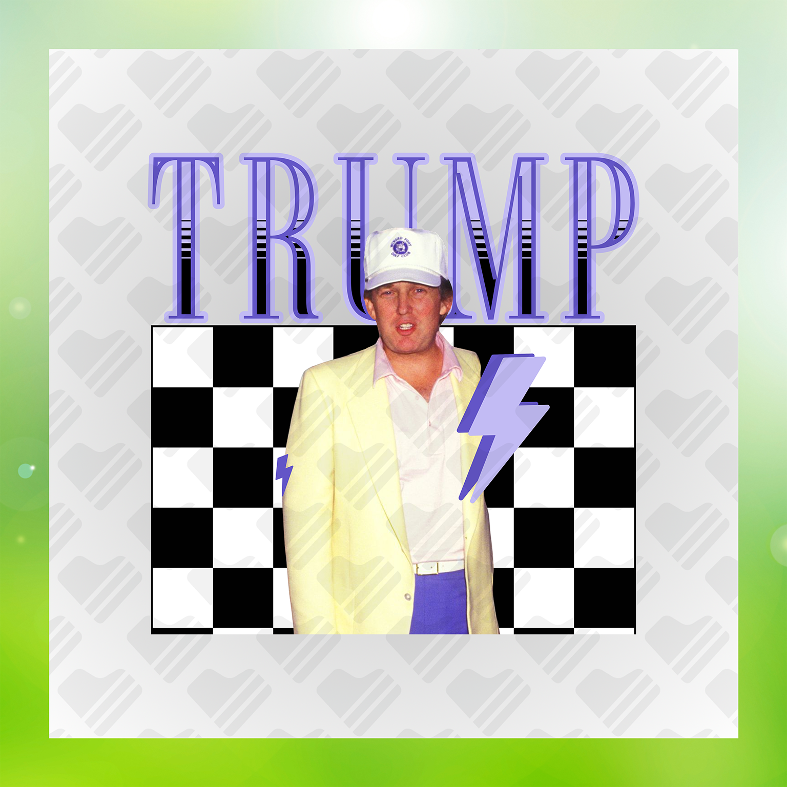 Bold Funny Donald With Lightning Transfer