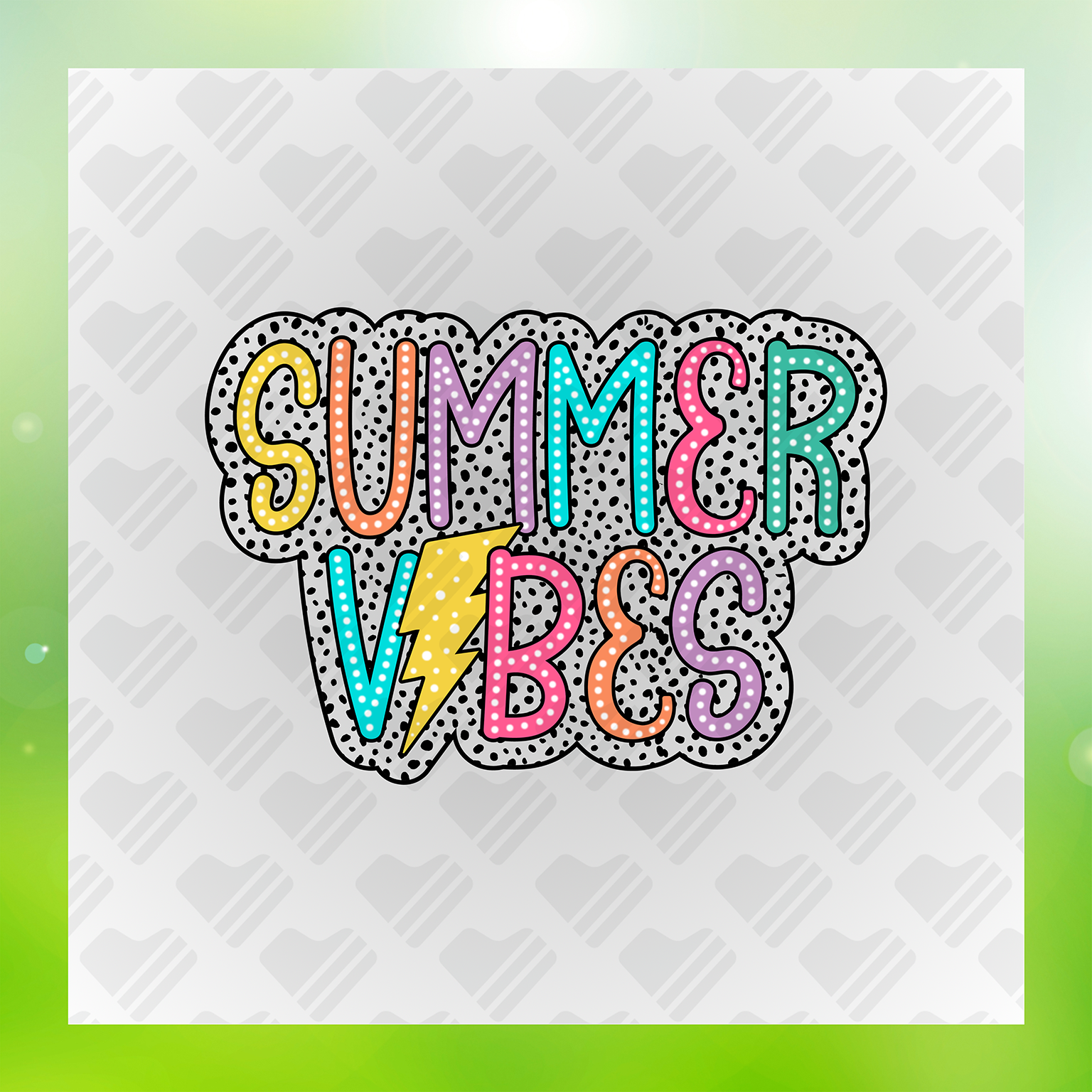 Dalmatian Dots Summer Vibes Transfer