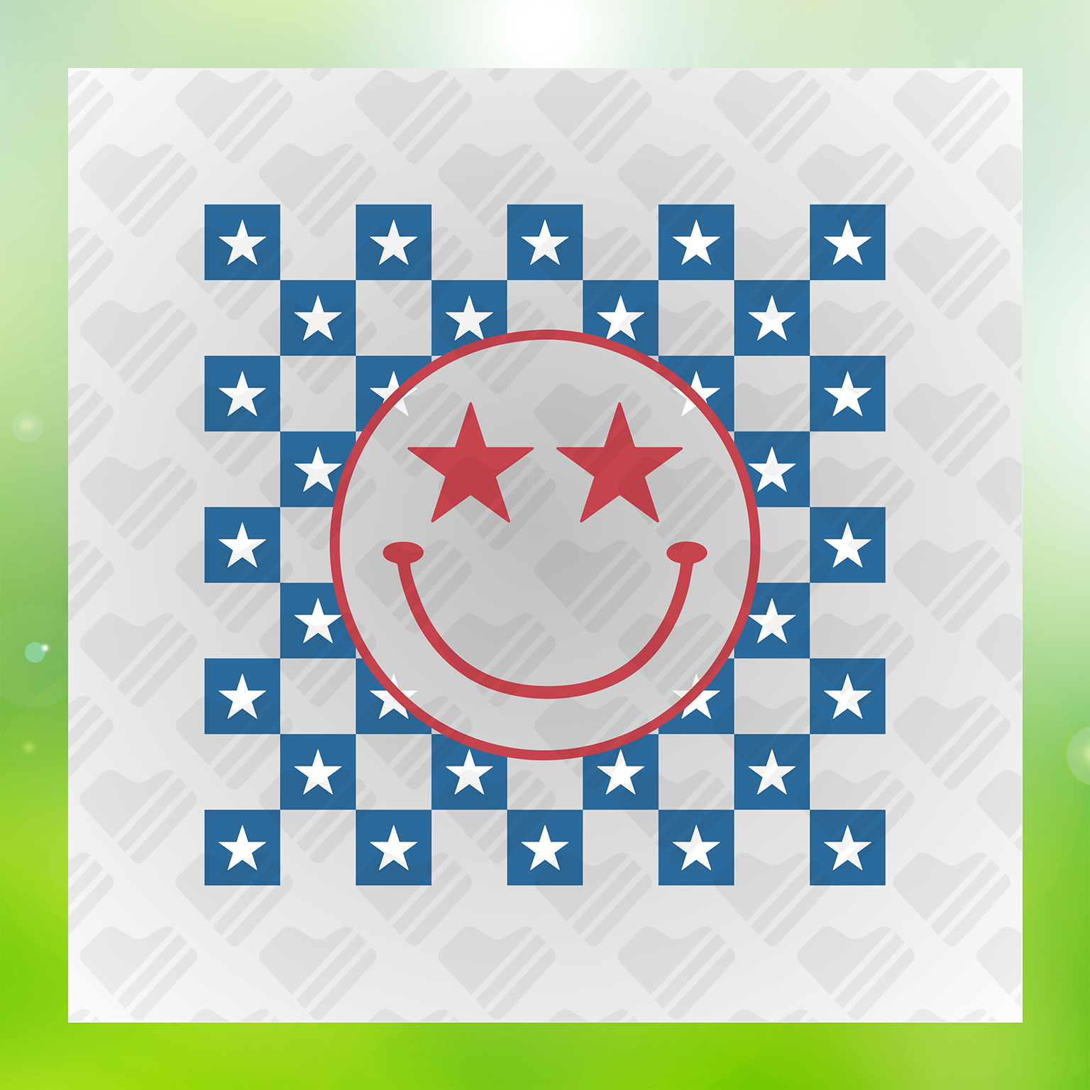 Cheerful Stars & Stripes Emoji Transfer