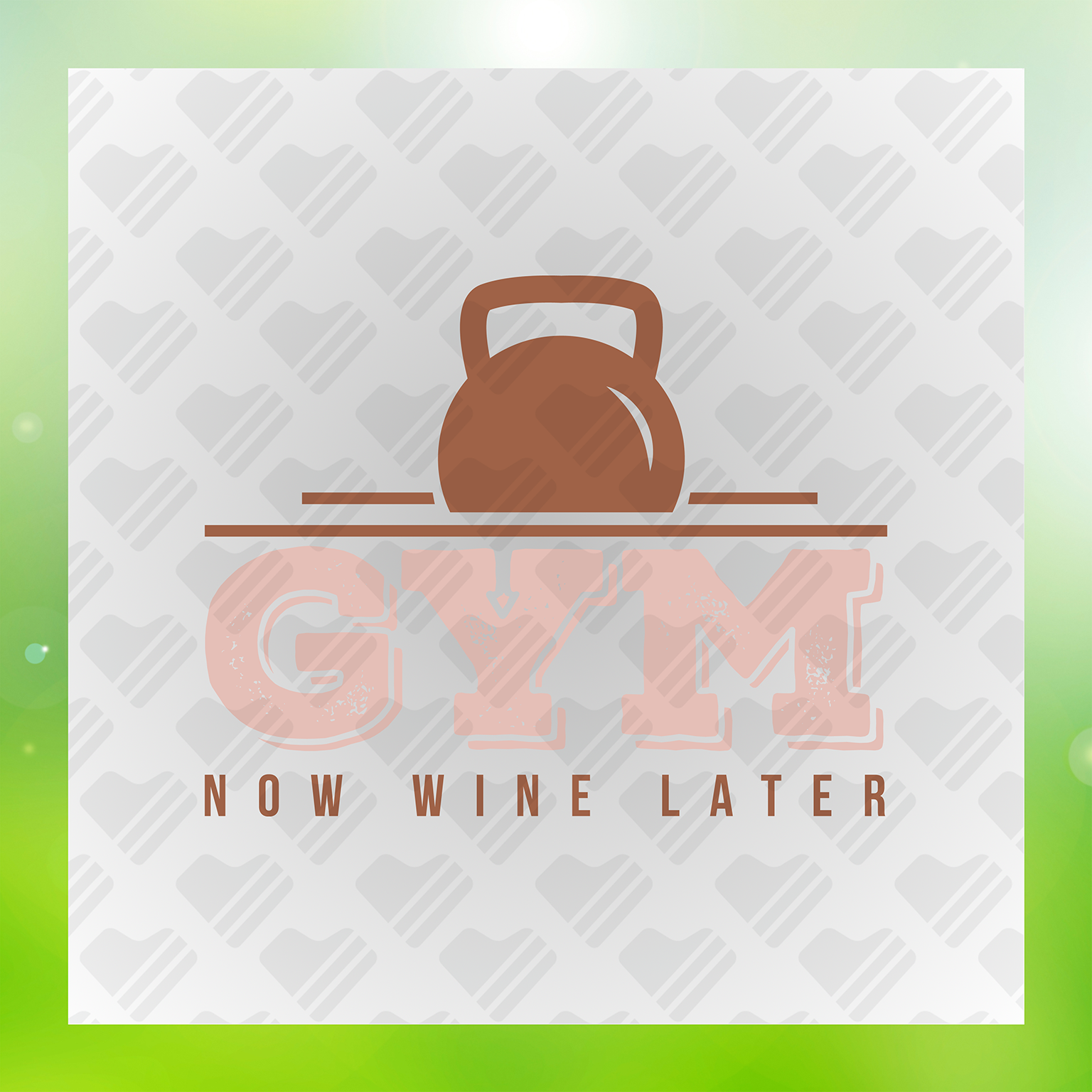Fitness Gym Now Wine Later Transfer