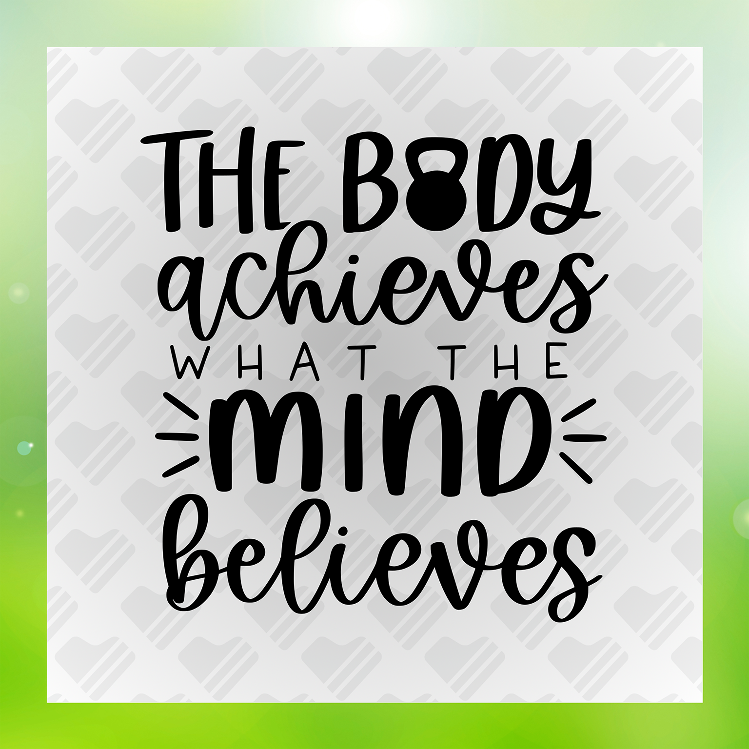 Fitness The Body Achieves What The Mind Believes Transfer