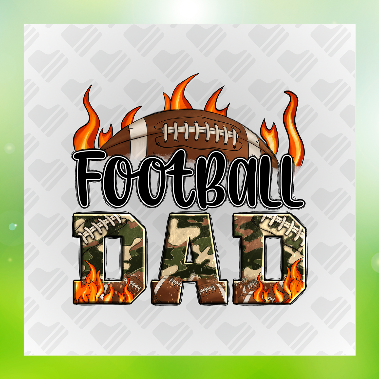 Fathers Day Baseball Dad Transfer