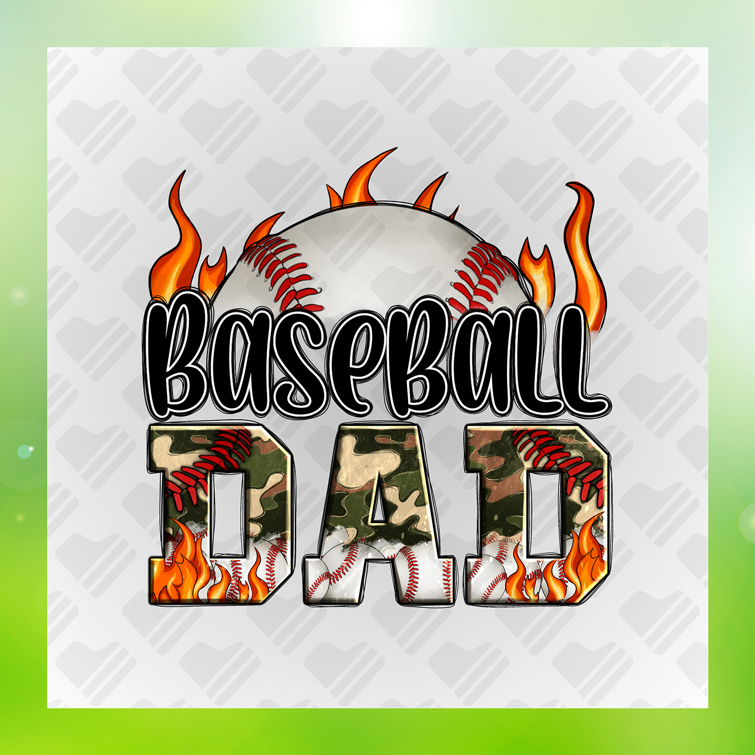 Dads Day Baseball Dad Transfer