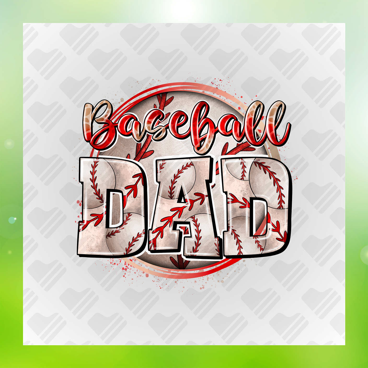 Daddies Day Baseball Dad Transfer