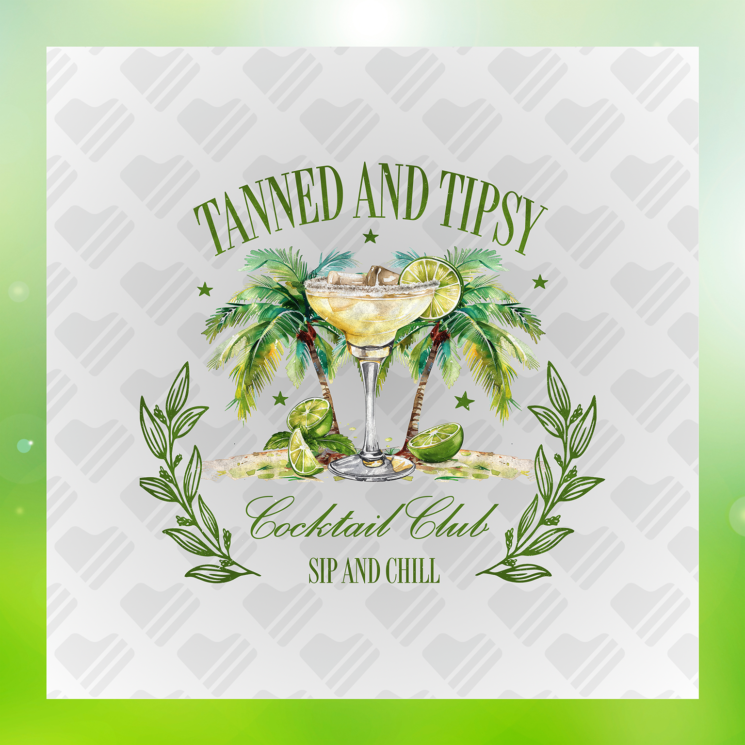 Tanned And Tipsy Cocktail Club Sip And Chill Transfer