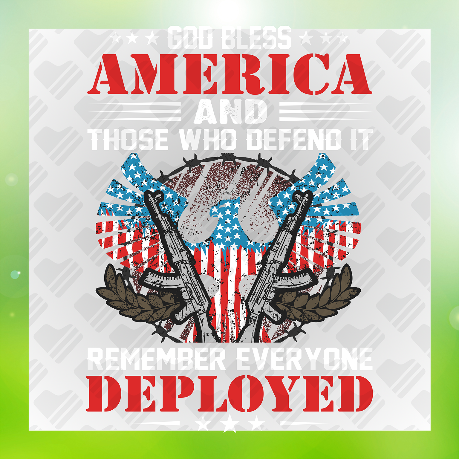 God Bless America And Those Who Defend It Transfer