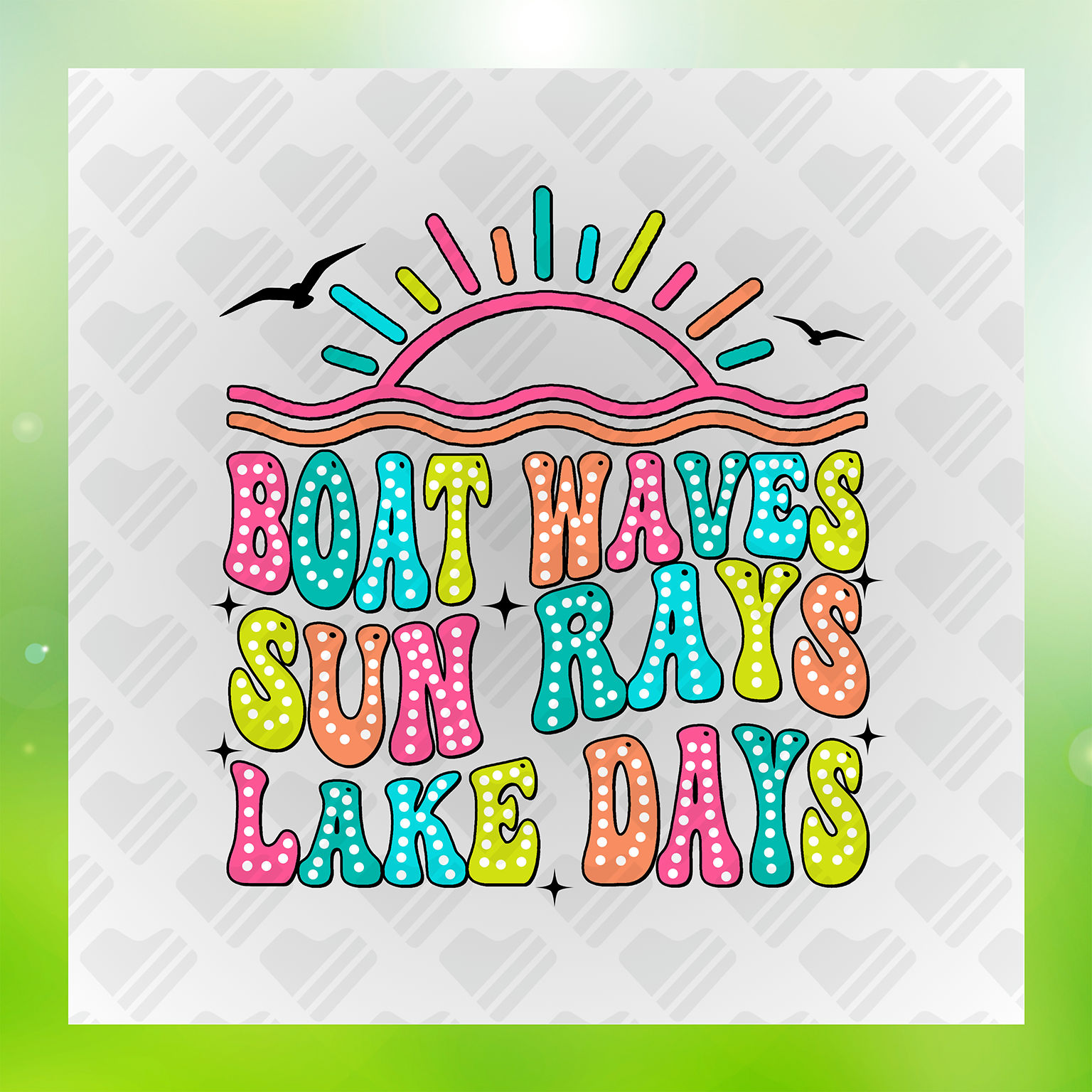Boat Waves Sun Rays Lake Days Transfer