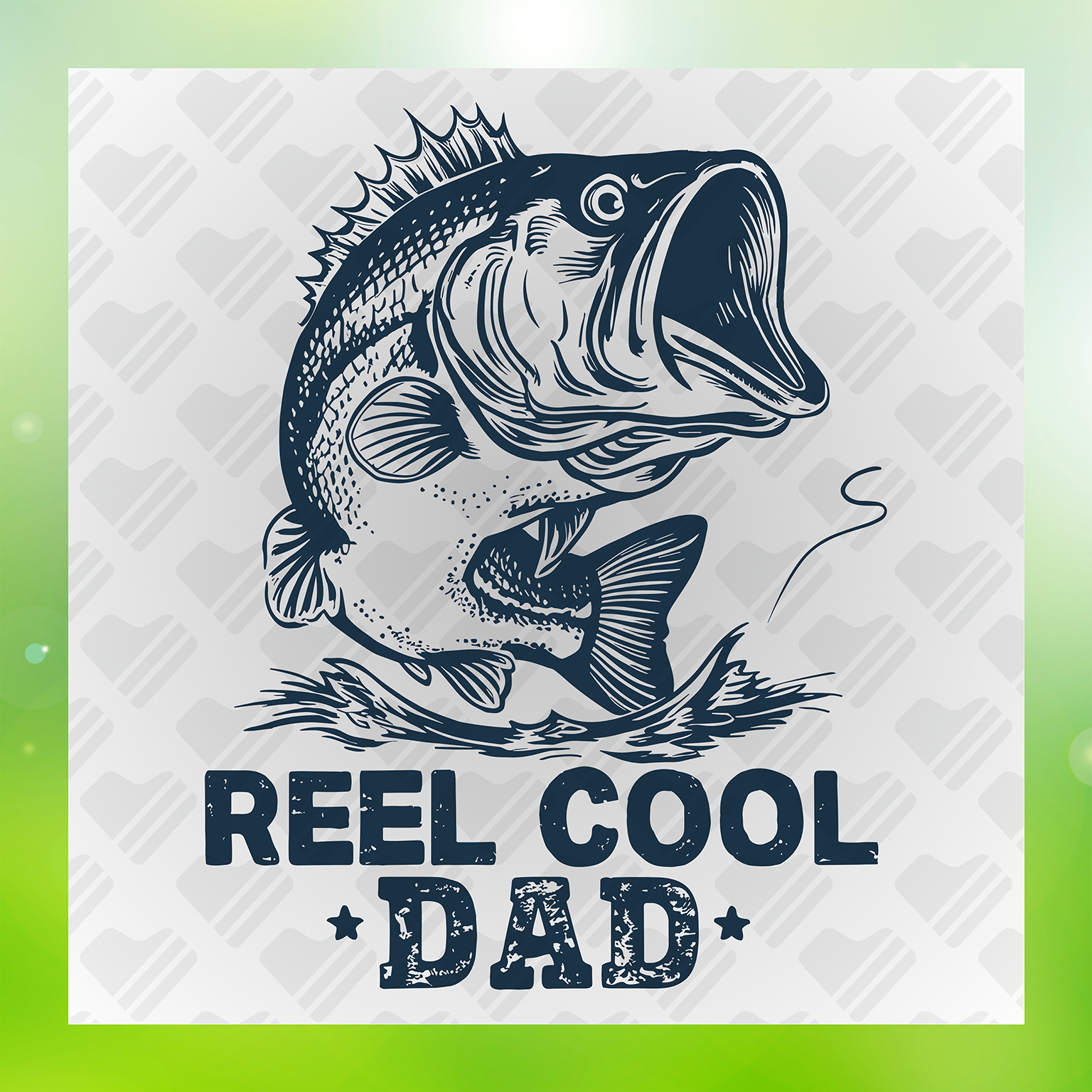 Reel Cool Dad Fishing Life Transfer