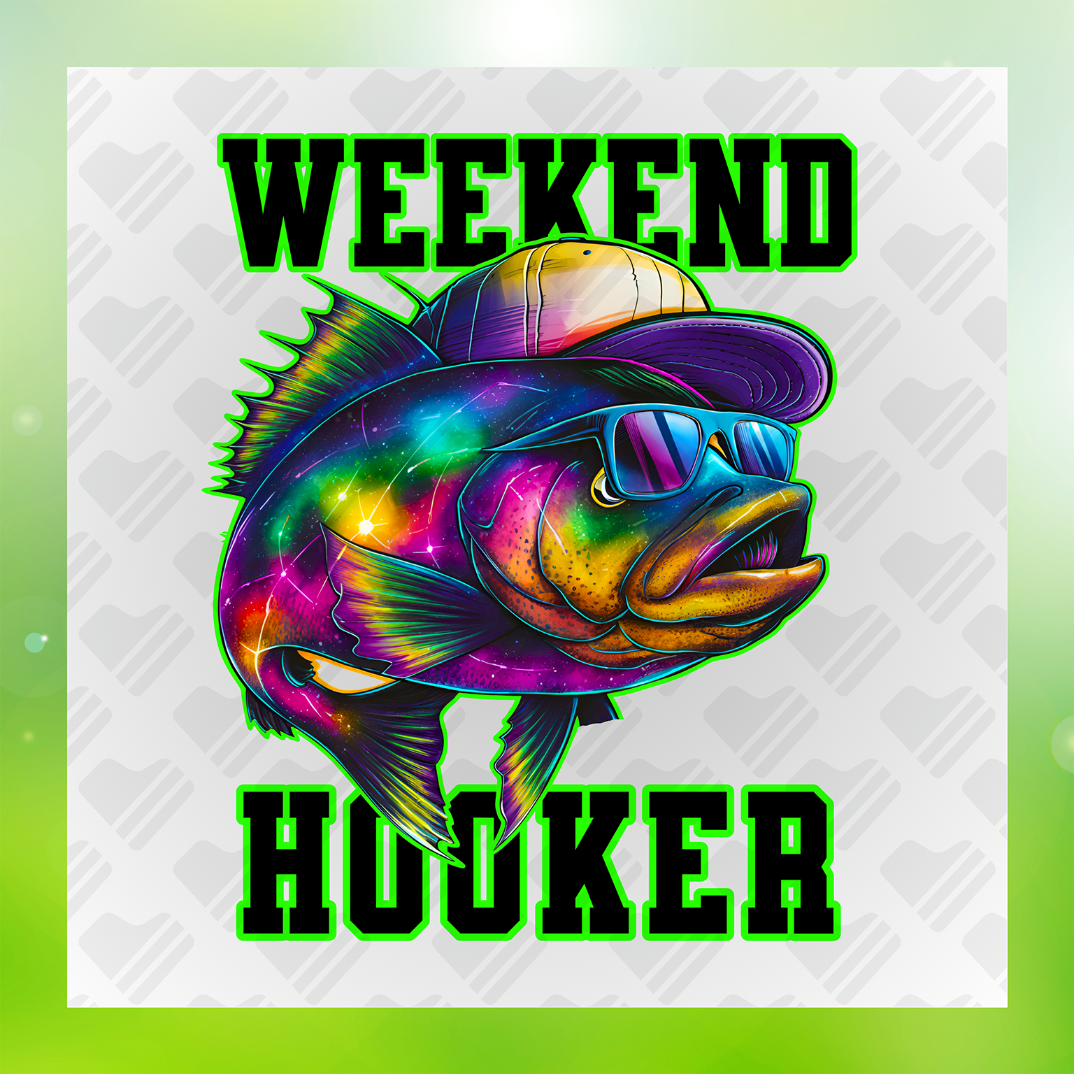 Weekend Hooker Faux Glitter Transfer