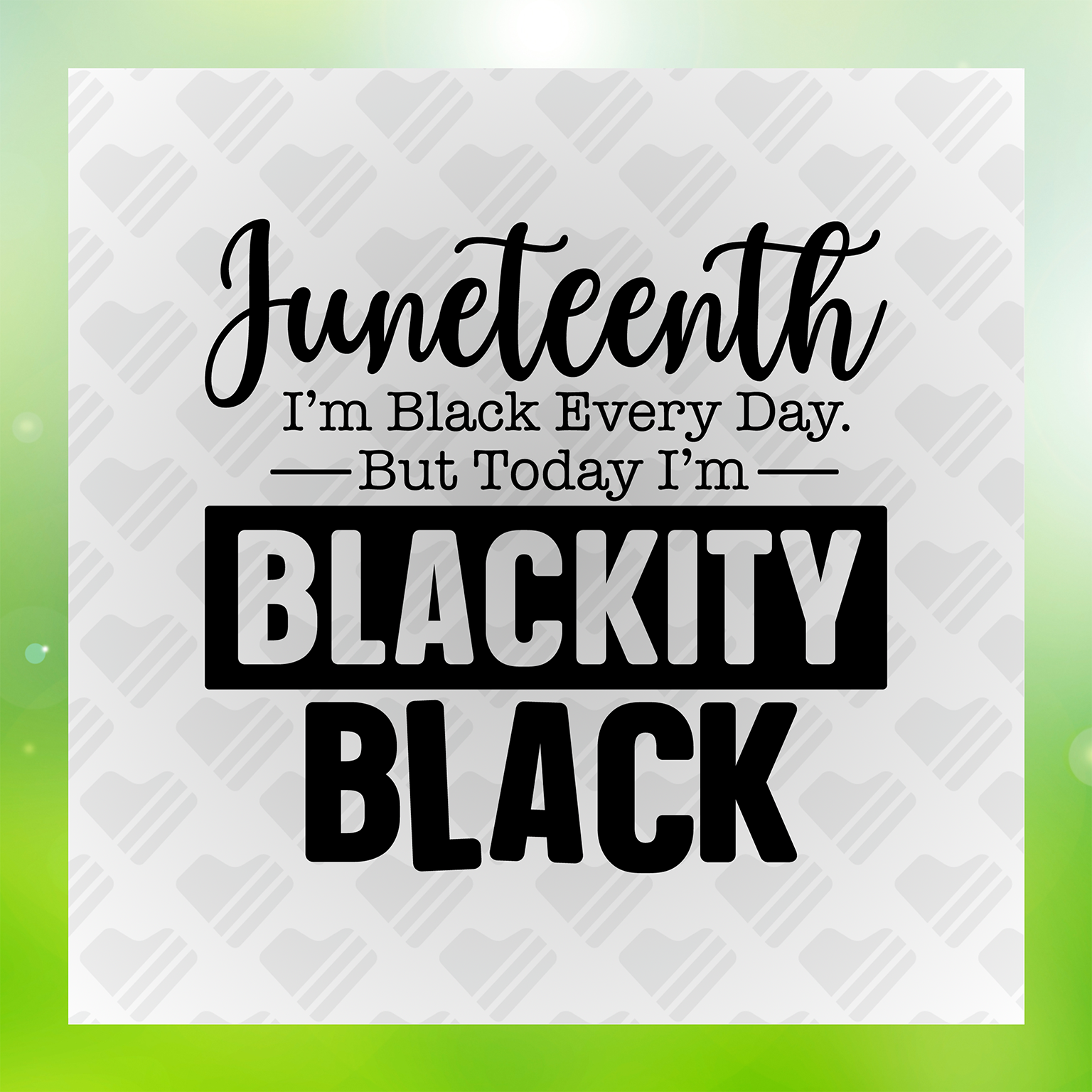 Juneteenth Blackity Black Transfer