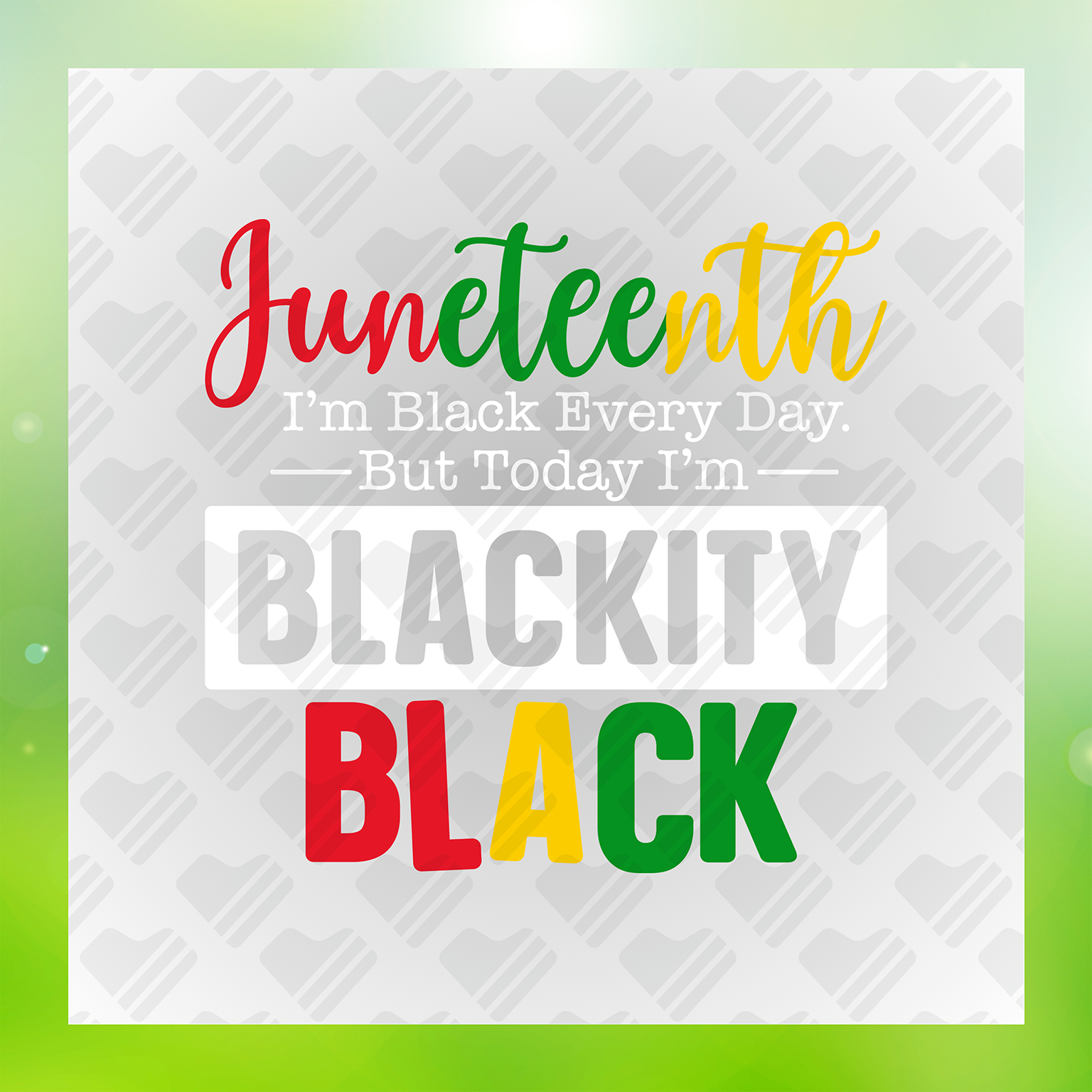 Juneteenth Blackity Black Transfer