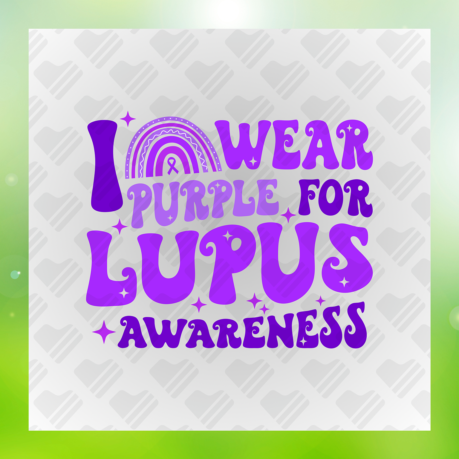I Wear Purple For Lupus Awareness Transfer