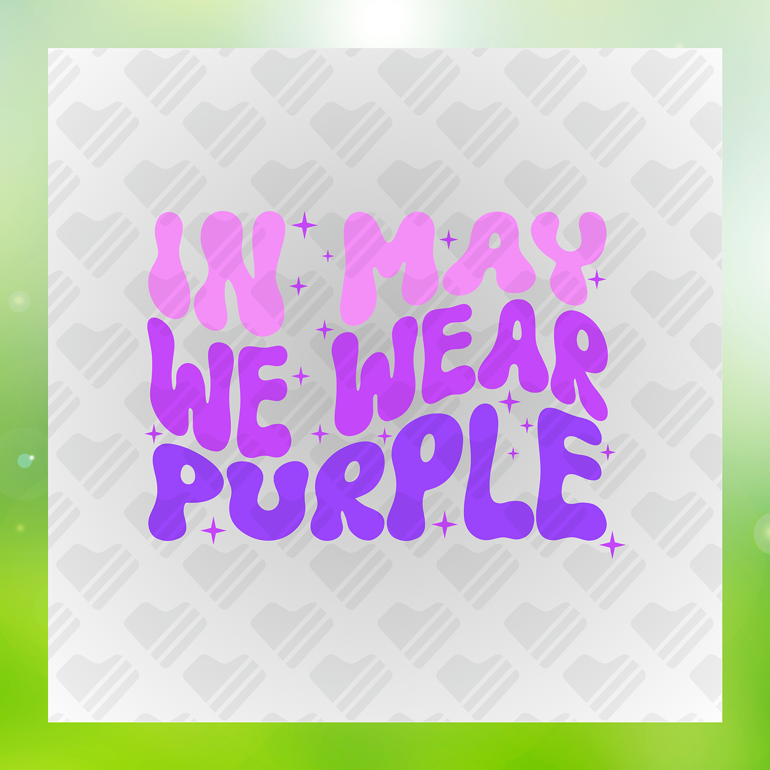 In May We Wear Purple Transfer