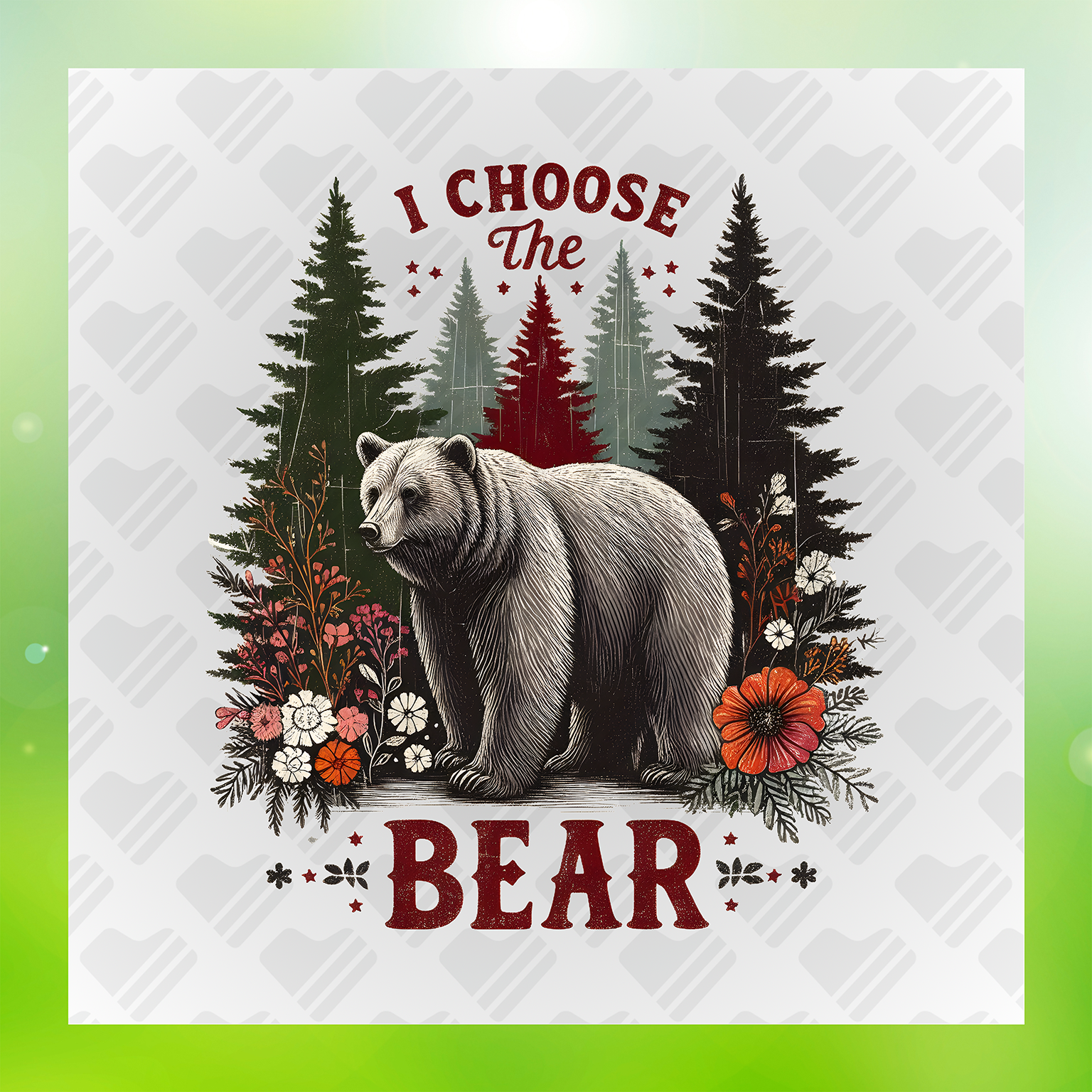 Humor I Choose The Bear Transfer