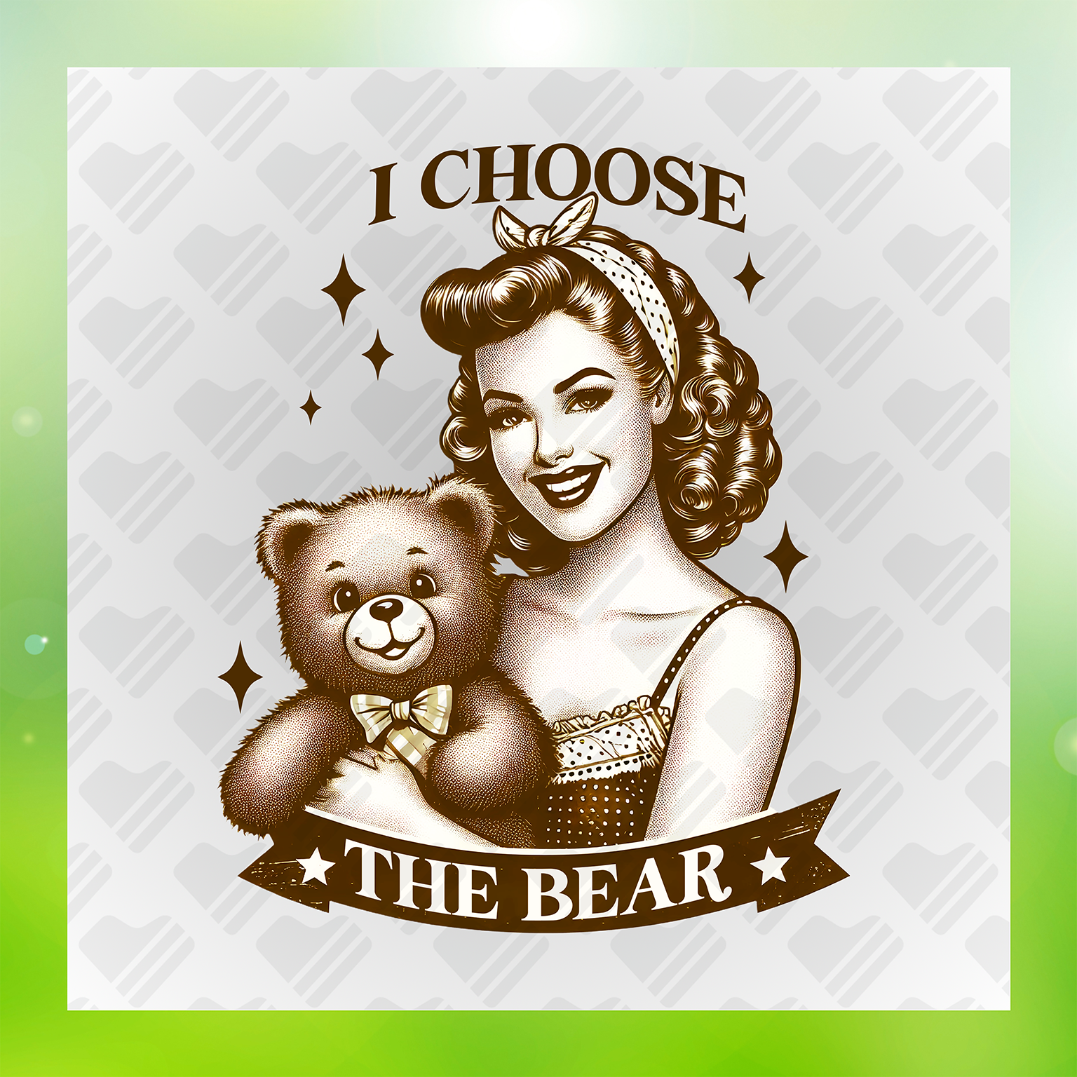 Adult Humor I Choose The Bear Transfer