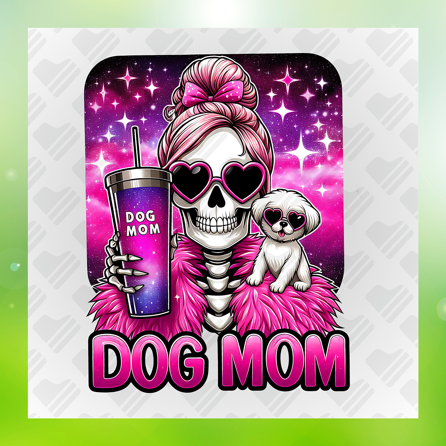 Skeleton Dog Mom Transfer
