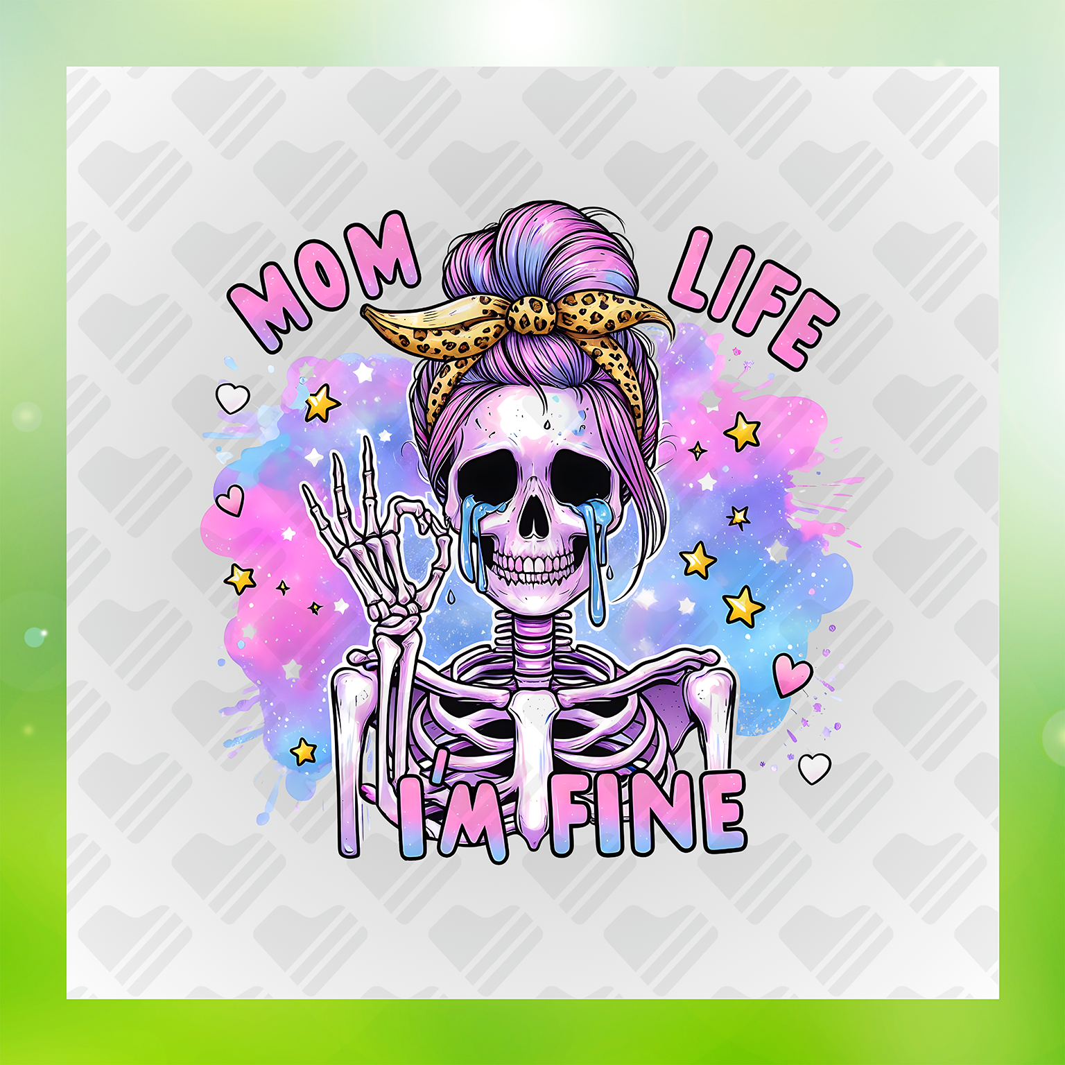 Mom Life I'm Fine Transfer