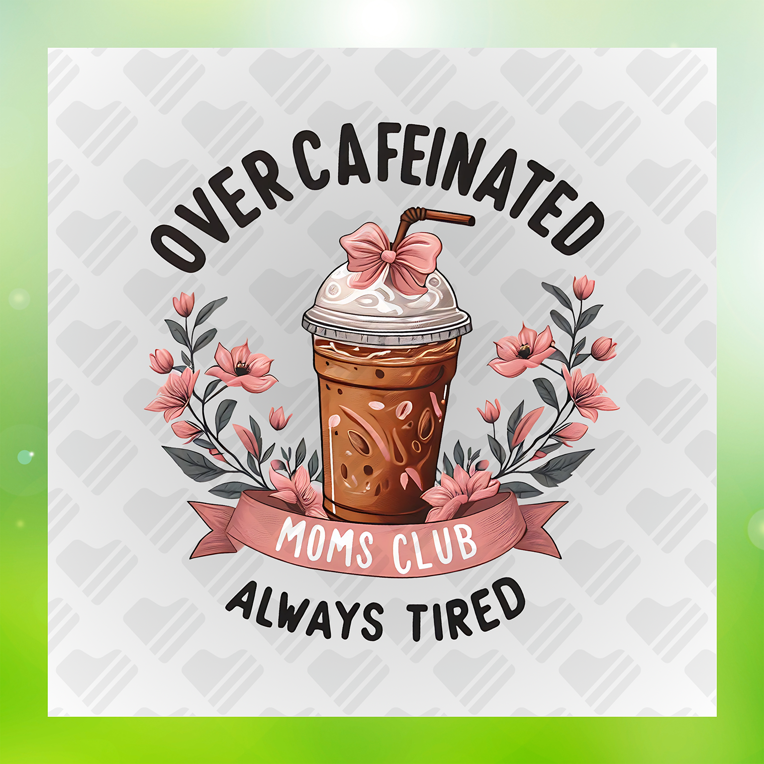 Adult Humor Tired Moms Club Transfer