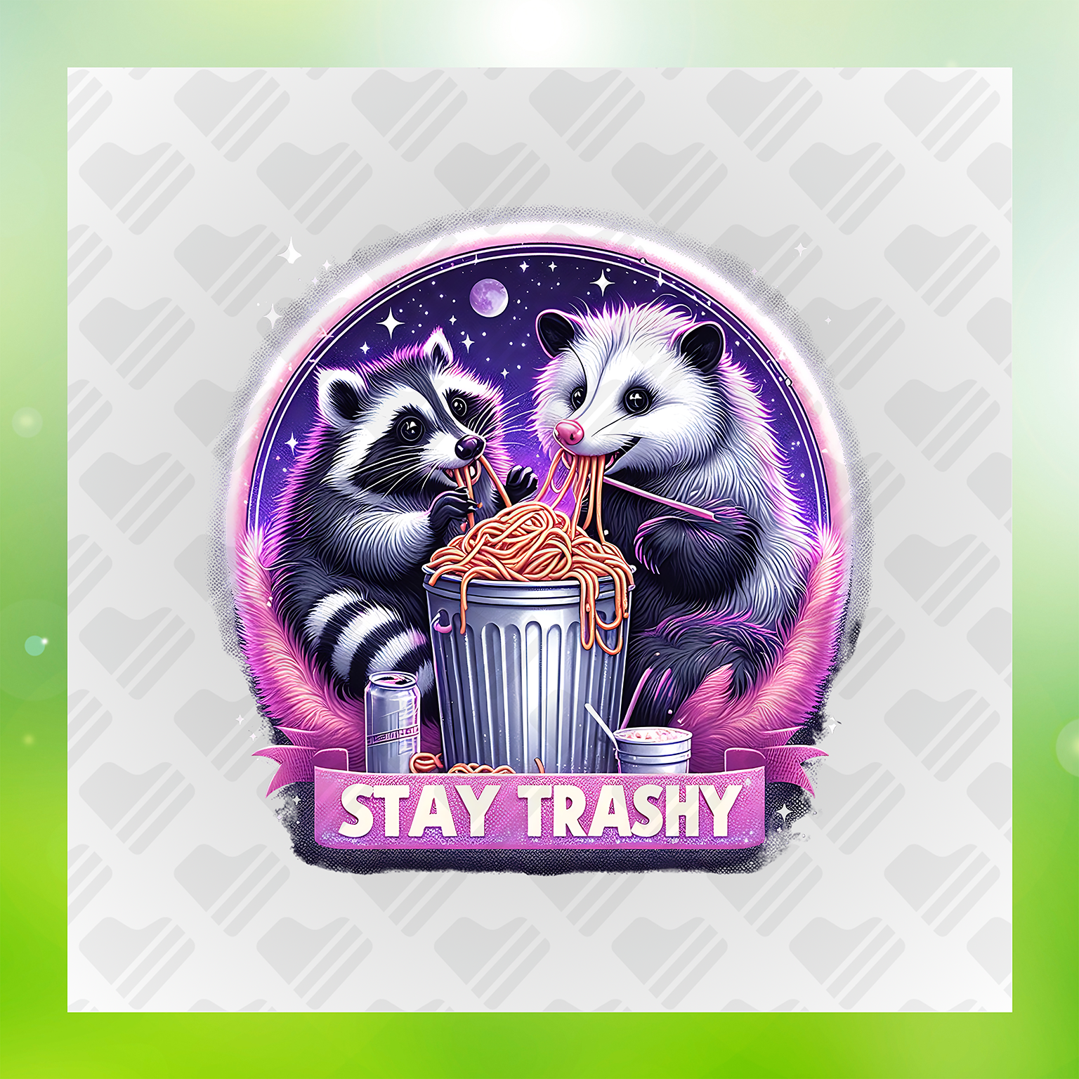 Adult Humor Stay Trashy Transfer