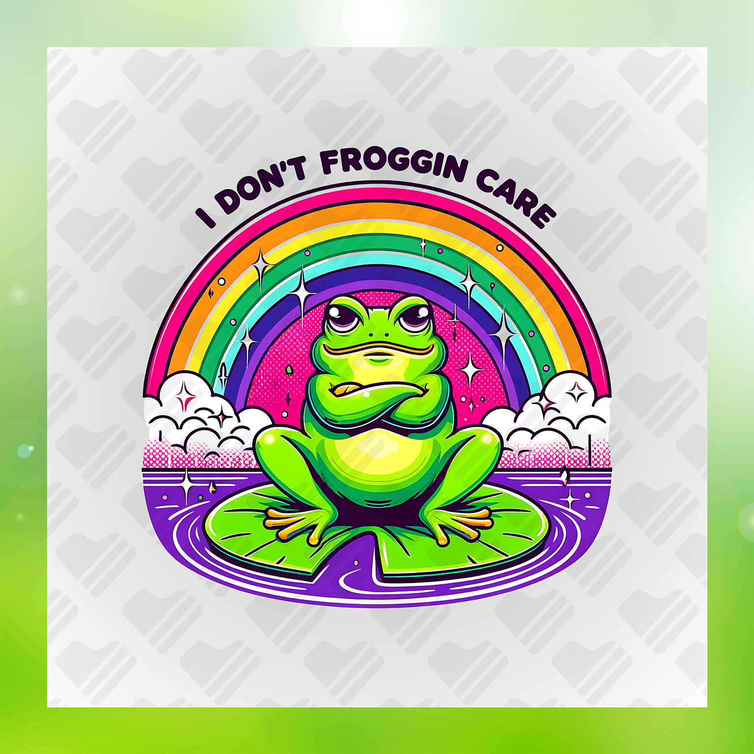 I Don't Froggin Care Transfer