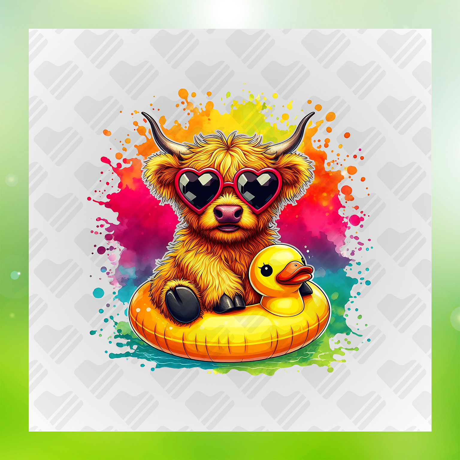 Cool Cow In Sunny Day Transfer