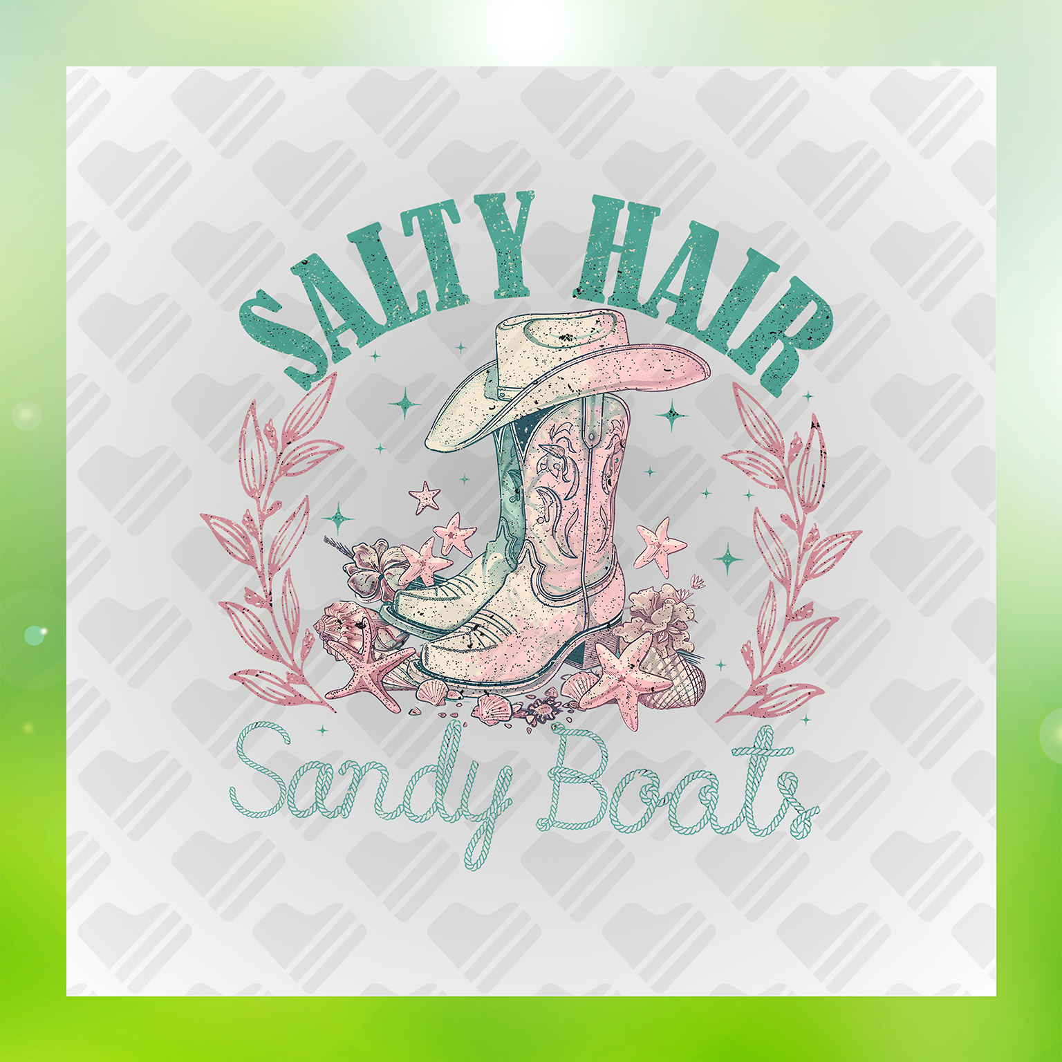 Salty Hair Sandy Boots Transfer