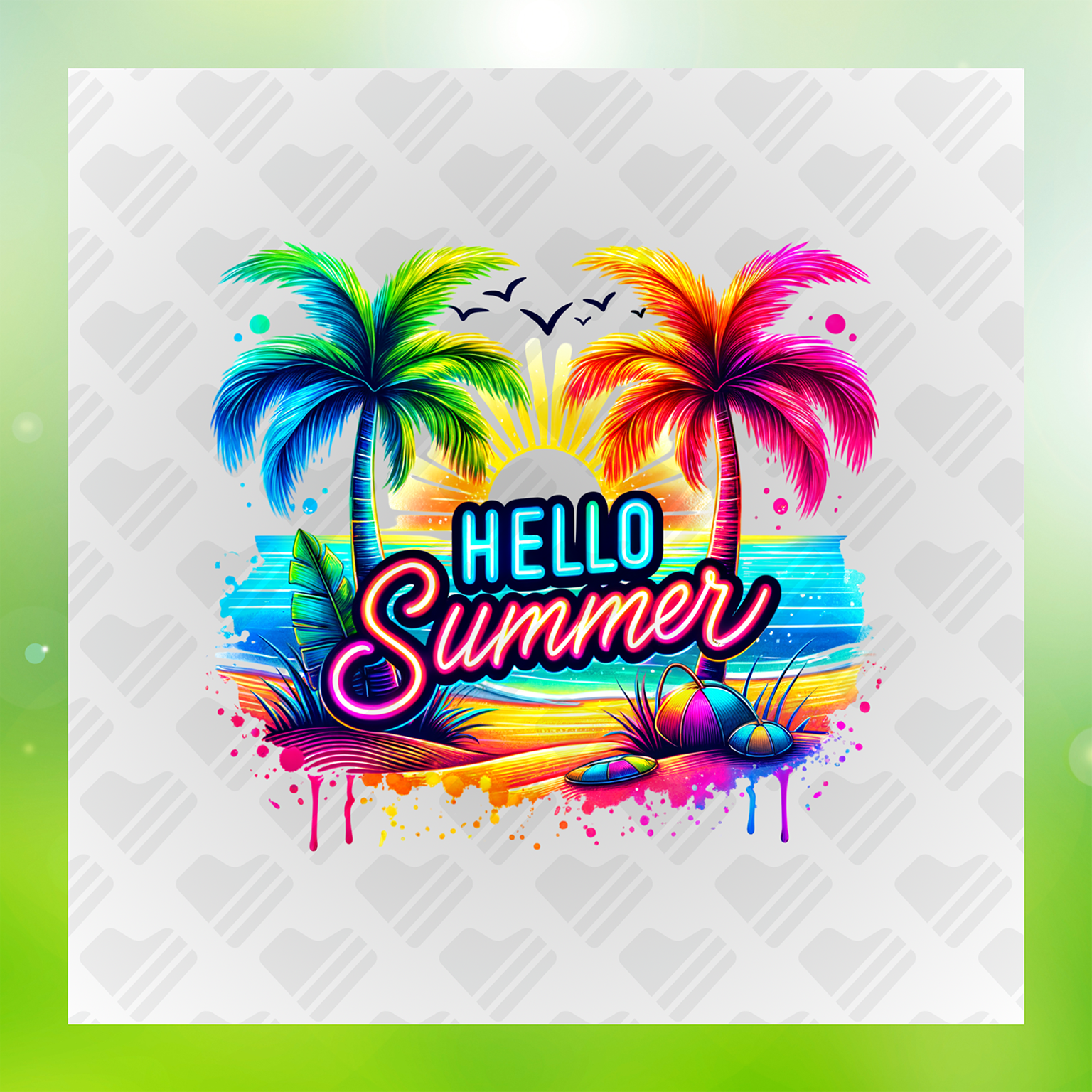 Summer Adventure Happy Hues Transfer