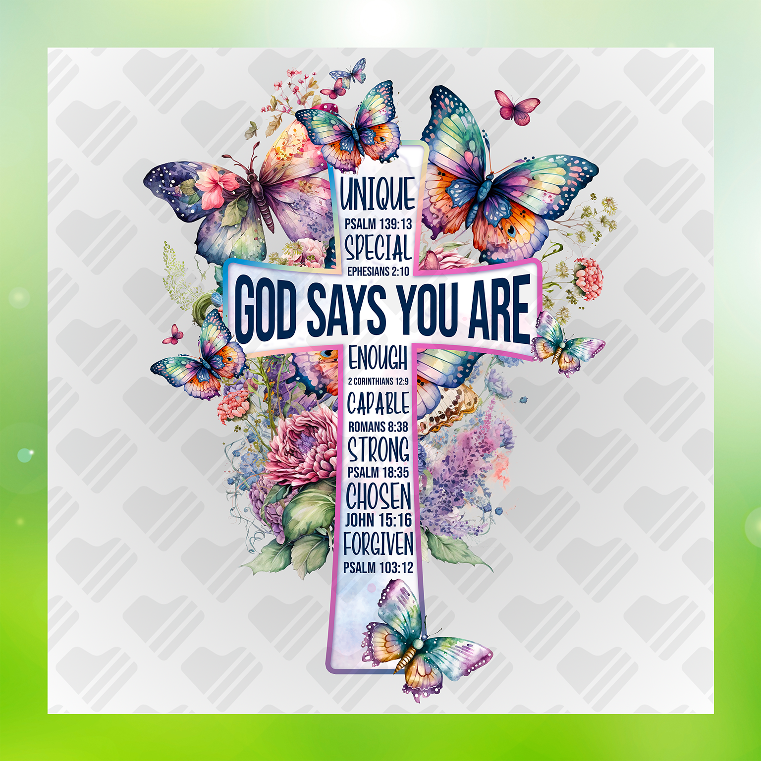 God Says You Are Unique Transfer