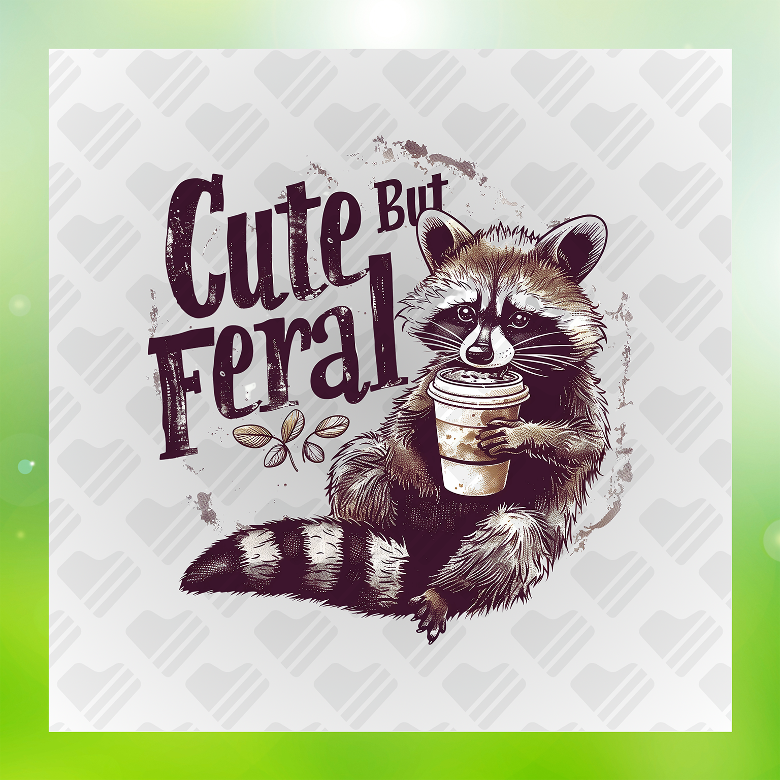 Adult Humor Cute But Feral Transfer