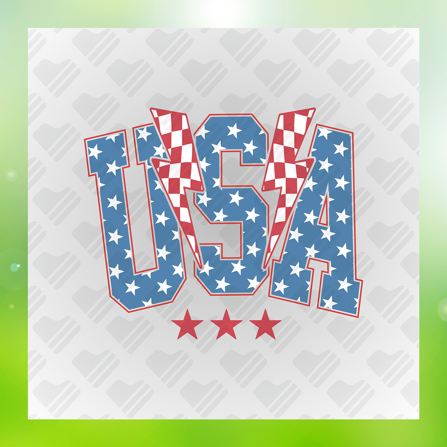 American Pride Stars and Stripes Transfer