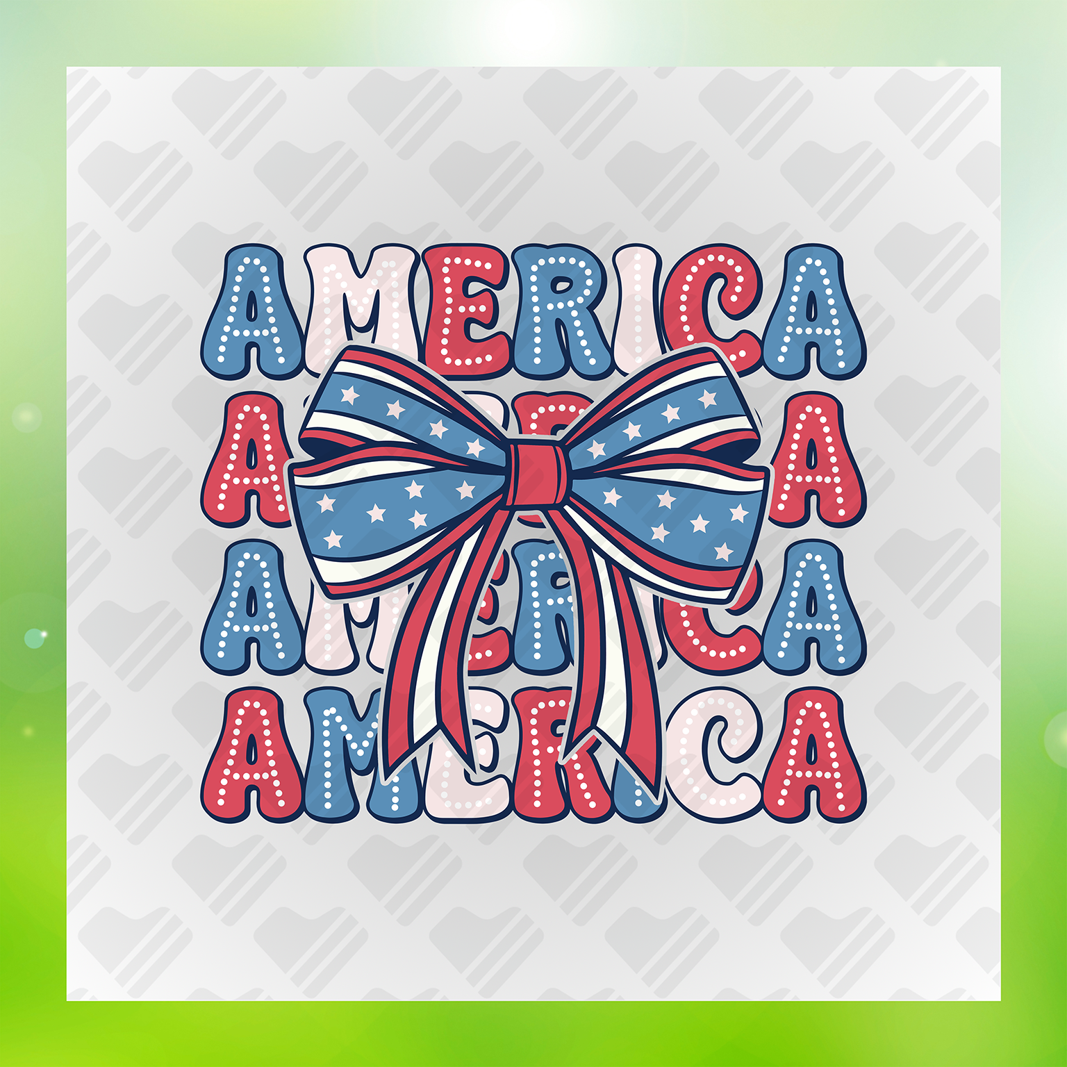 Celebrate America Liberty Ribbon Transfer