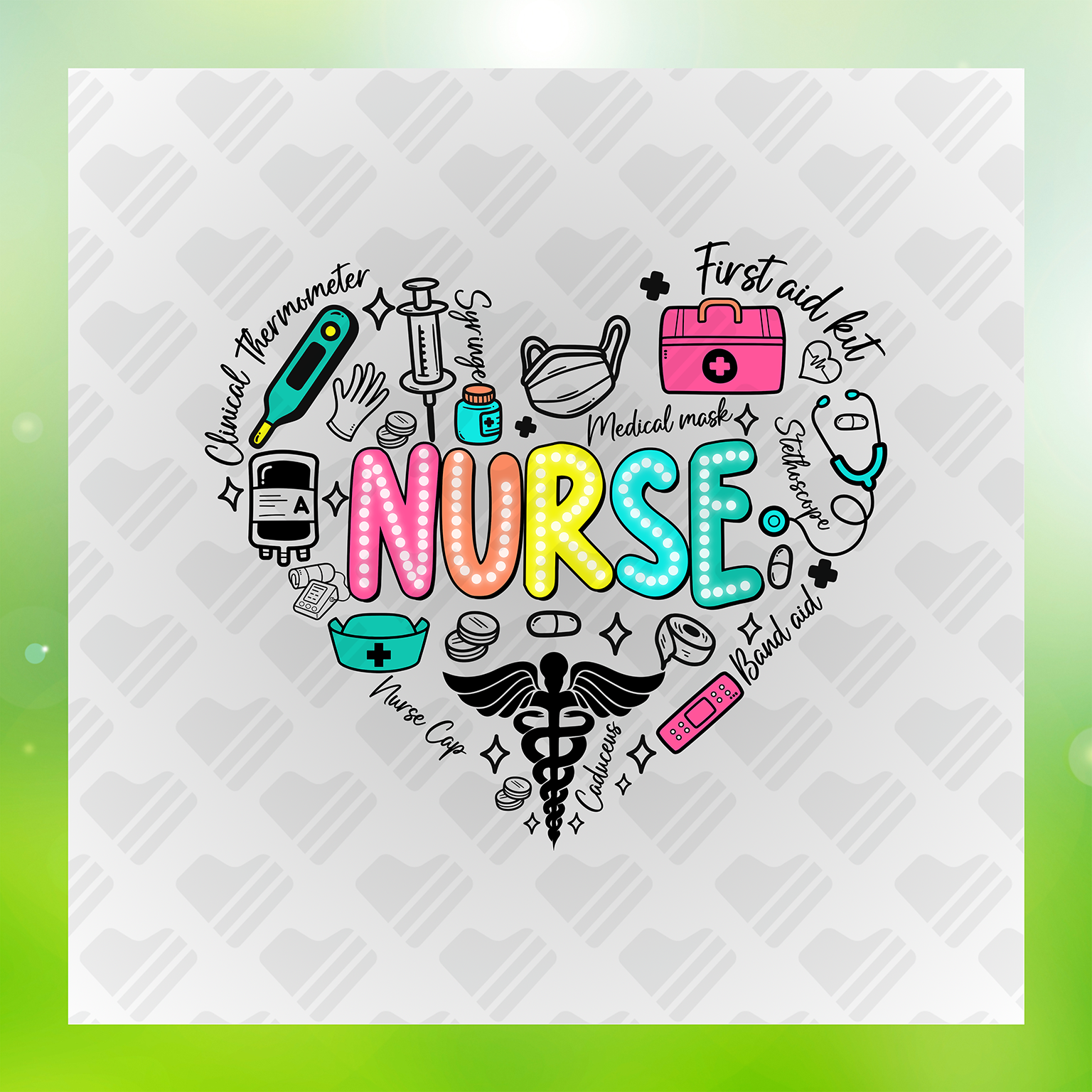 Nurse First Aid Kit Medical Mask Nurse Cap Transfer