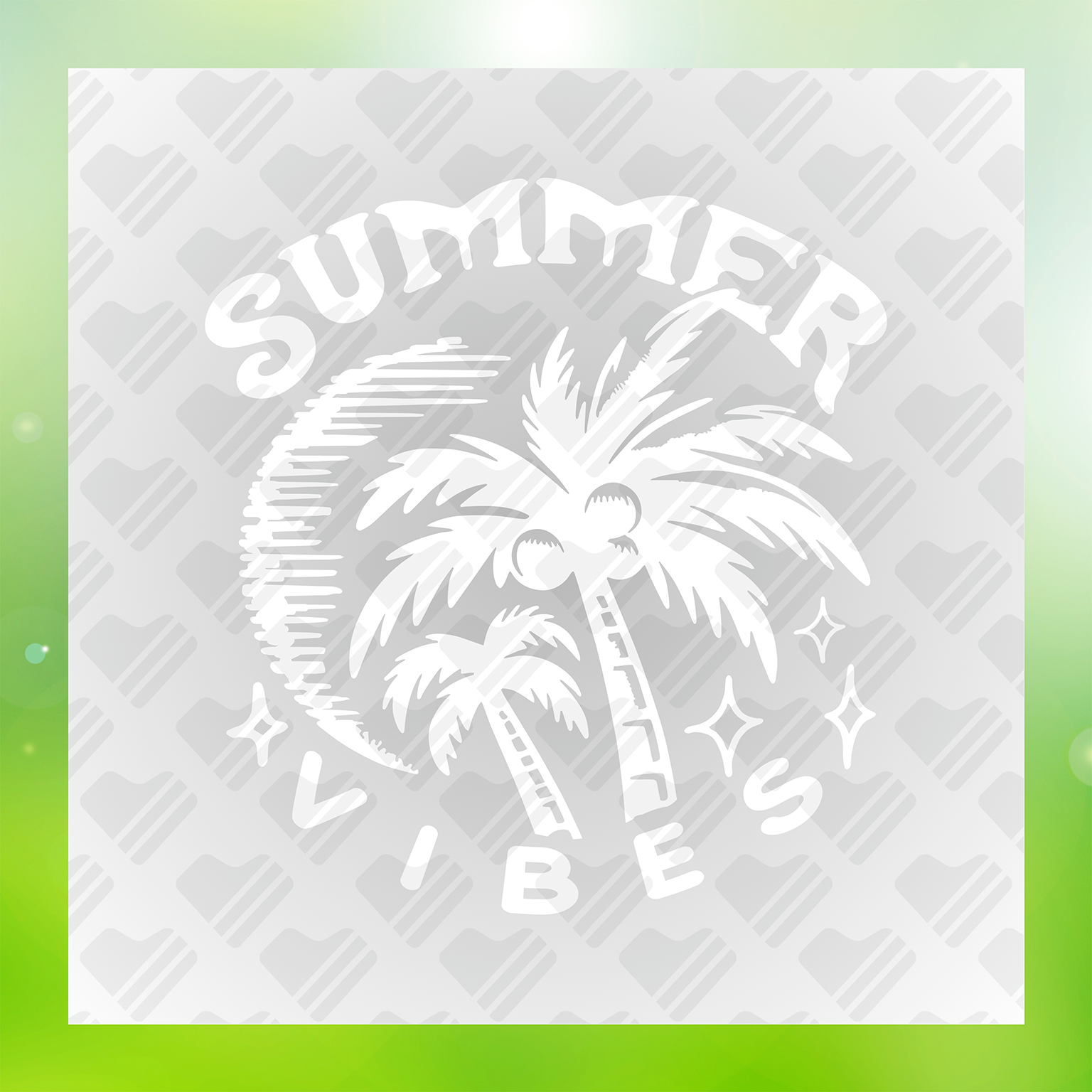 Palm Paradise Summer Vibes Transfer