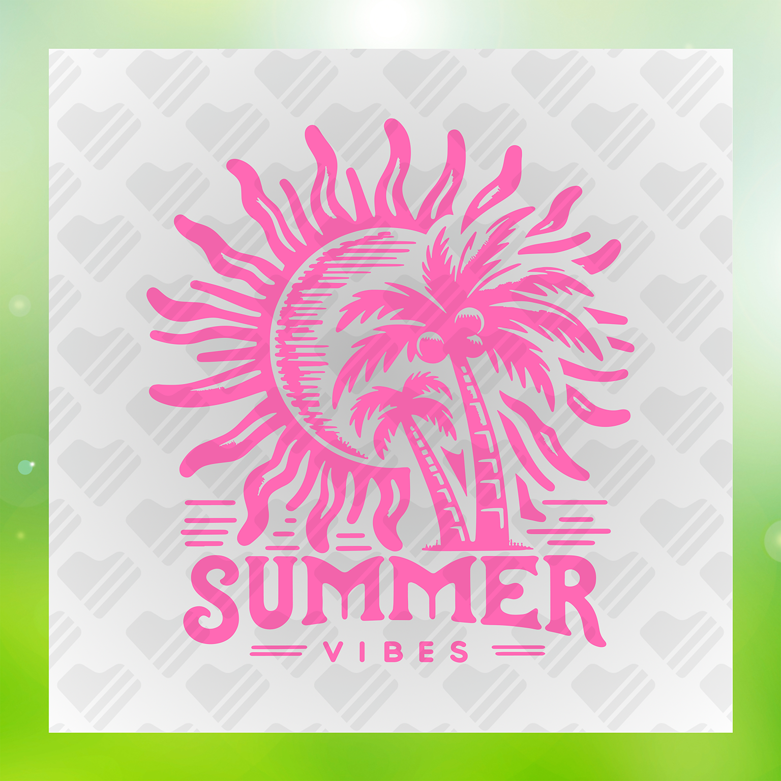 Pink Paradise Design, Summer Vibes Transfer