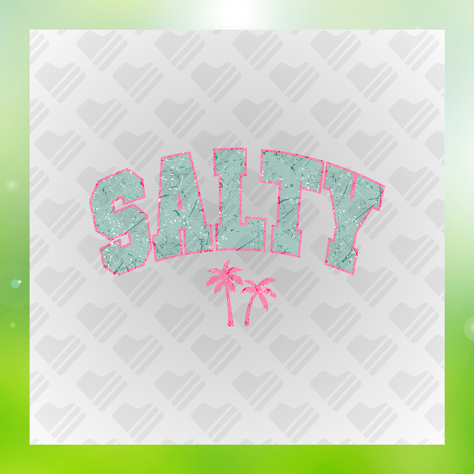 Retro Beach Vibes Summer Fashion Salty Transfer