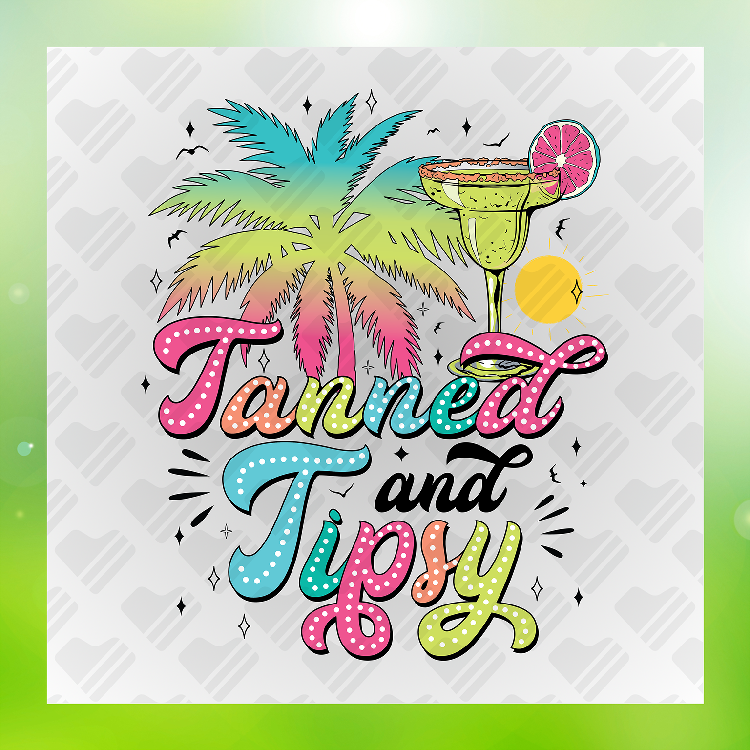 Tanned And Tipsy Summer Time Transfer