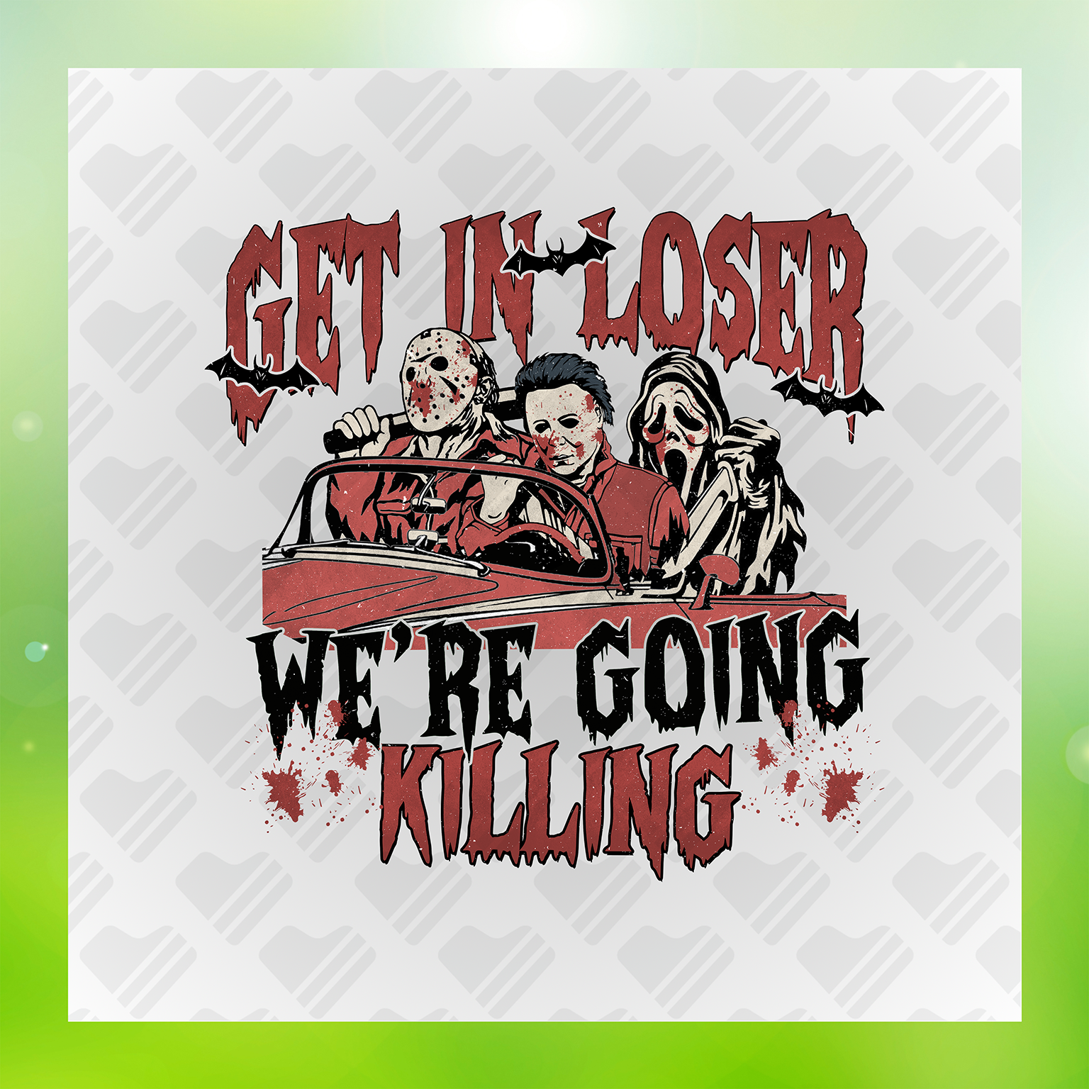 Flaming Frights Helloween Transfer