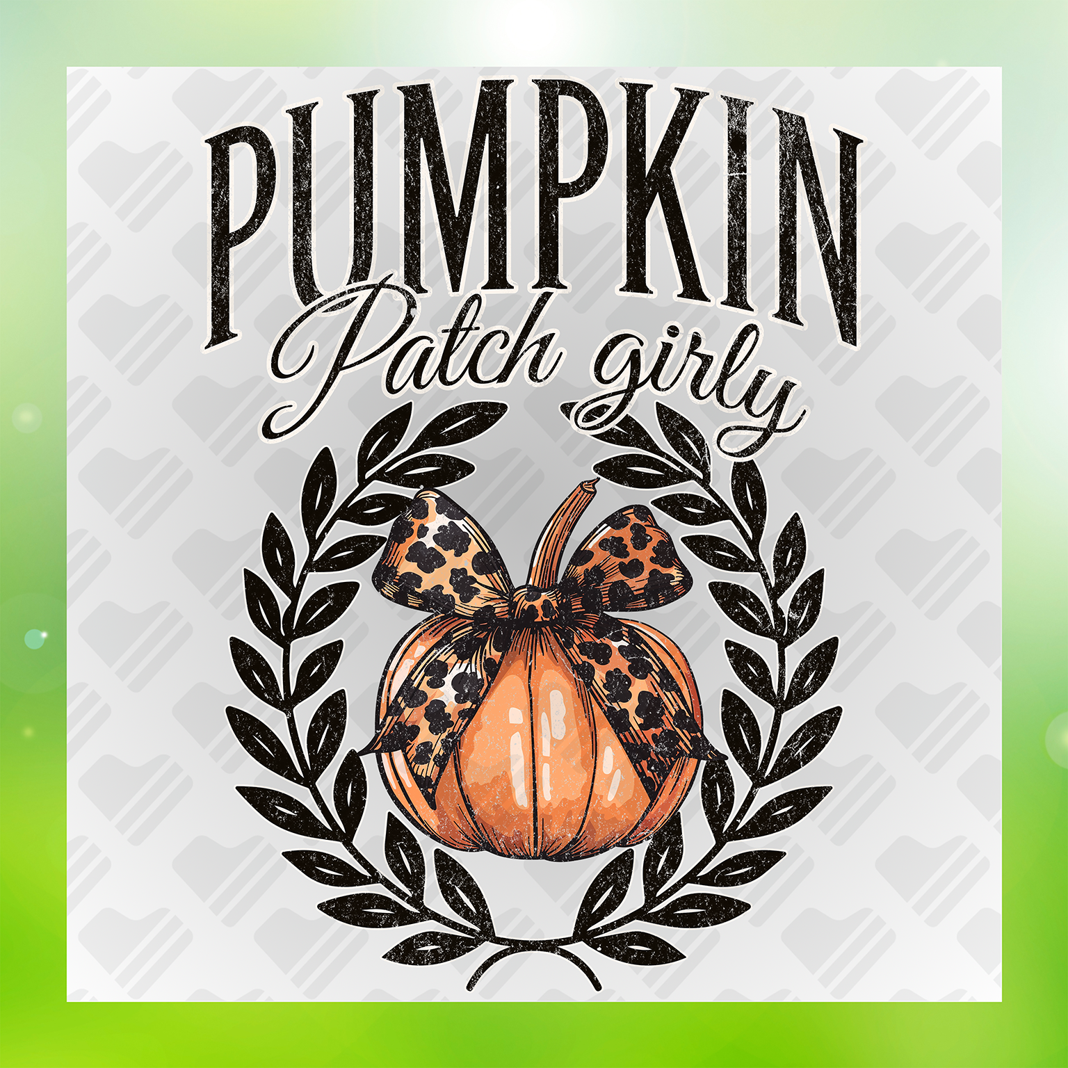 Pumpkin Patch Girly Transfer