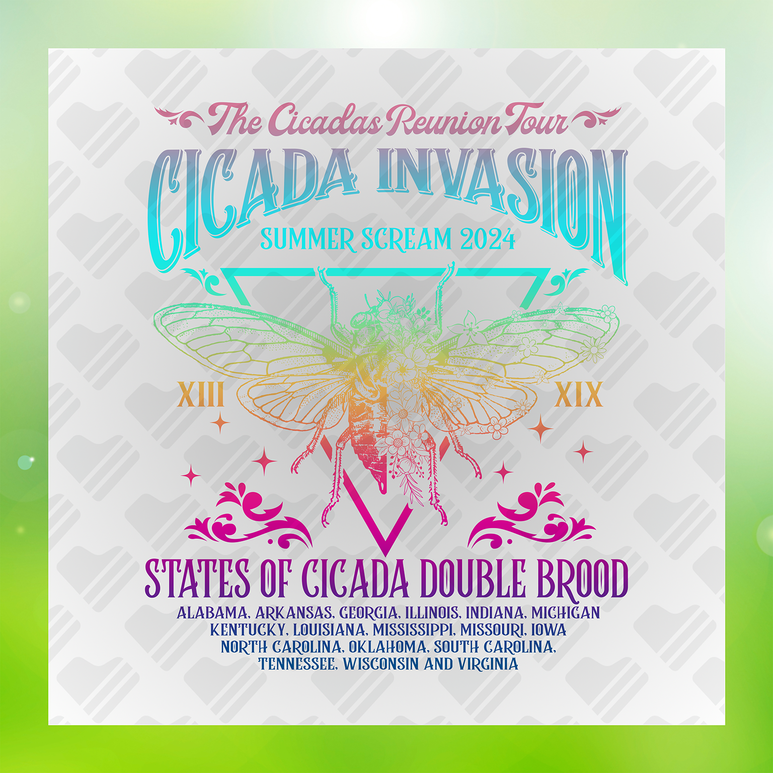 Cicada Designs, Cicada Invasion Summer Scream 2024 Transfer