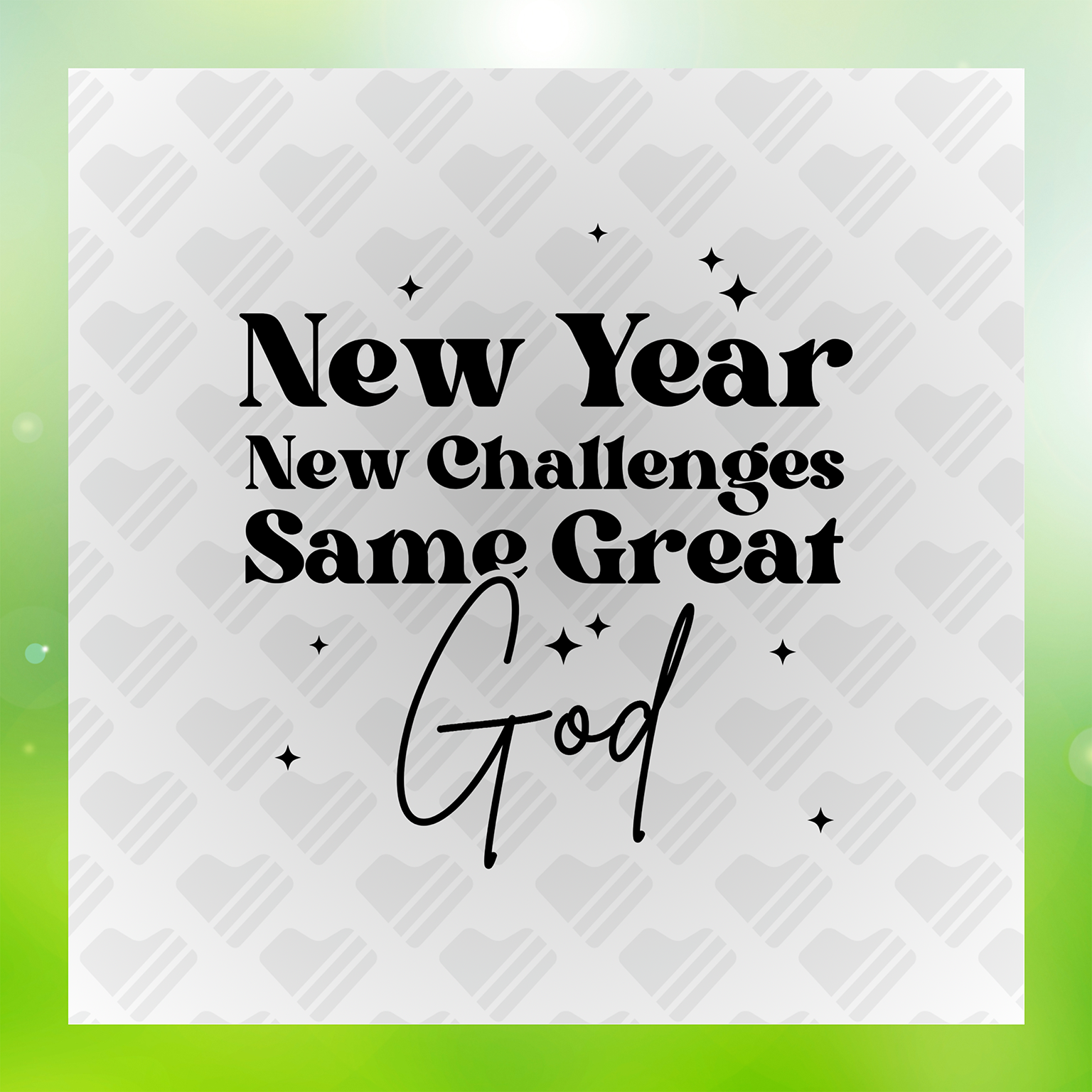 Happy New Year Same God Colorful Transfer