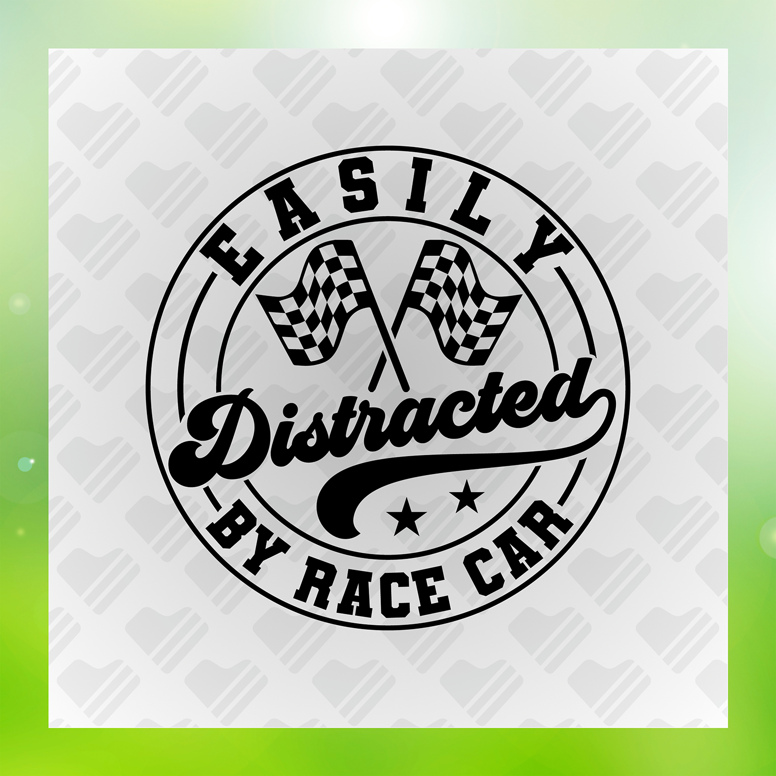 Easily Distracted By Race Car Transfer