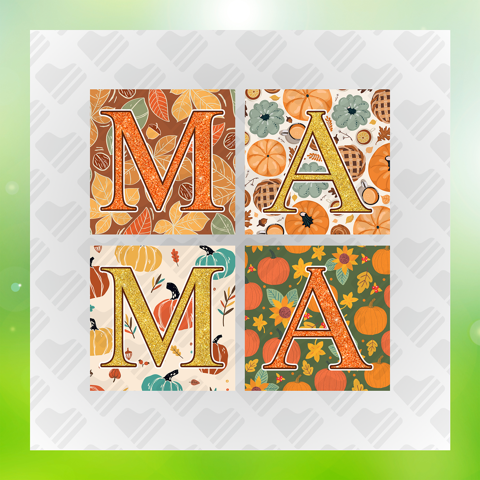Fall In Love With Mama, Faux Glitter Transfer