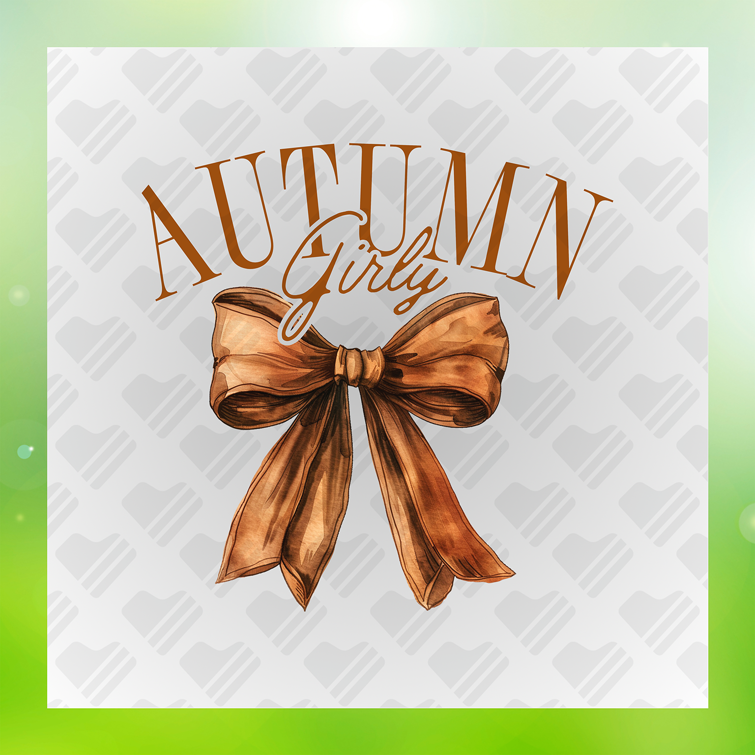 Autumn Girly Bows Transfer
