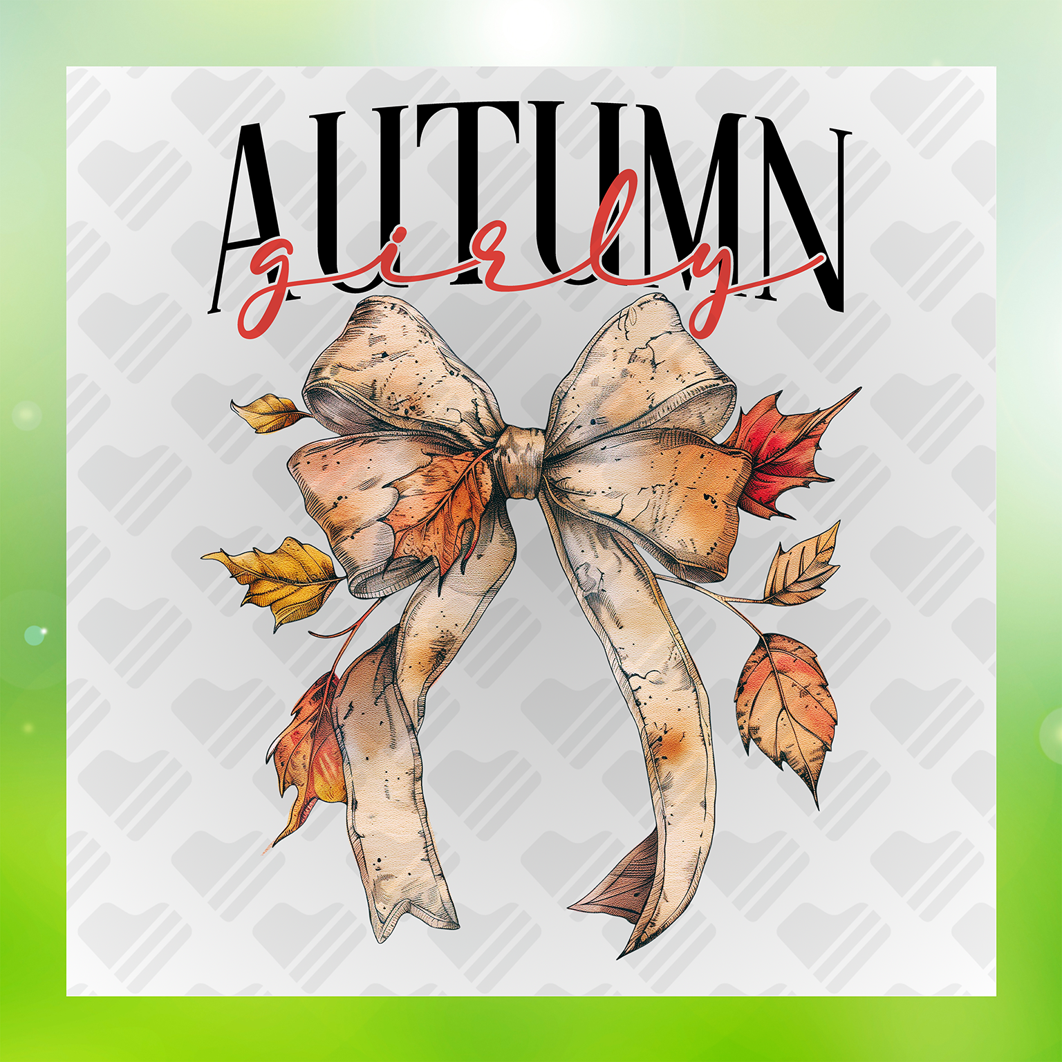 Fashion Autumn Girly Transfer