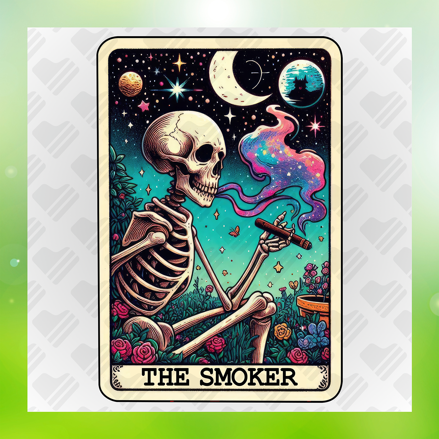 Tarot Card The Smoker Transfer
