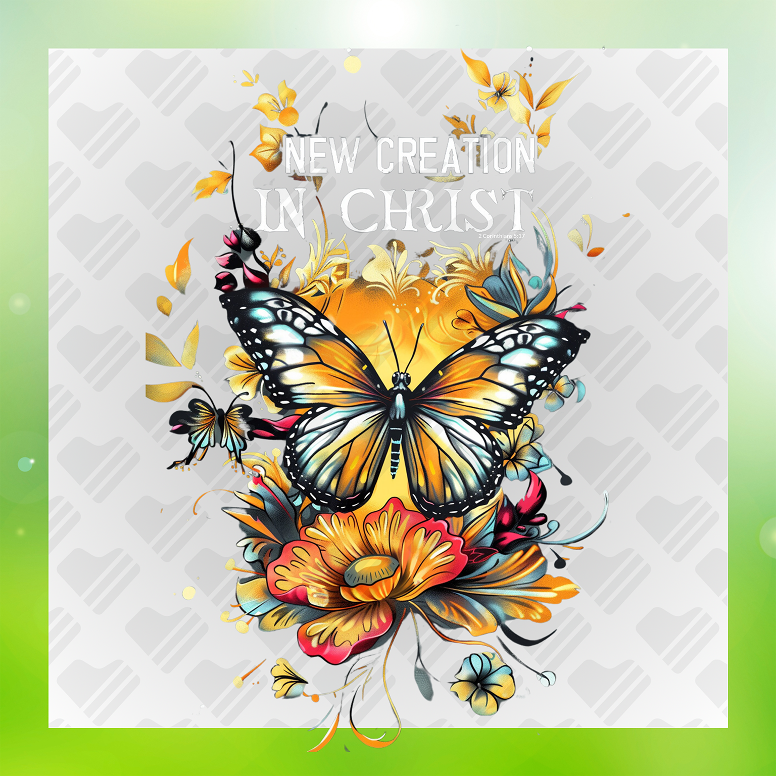 Floral Faith New Creation In Christ Transfer